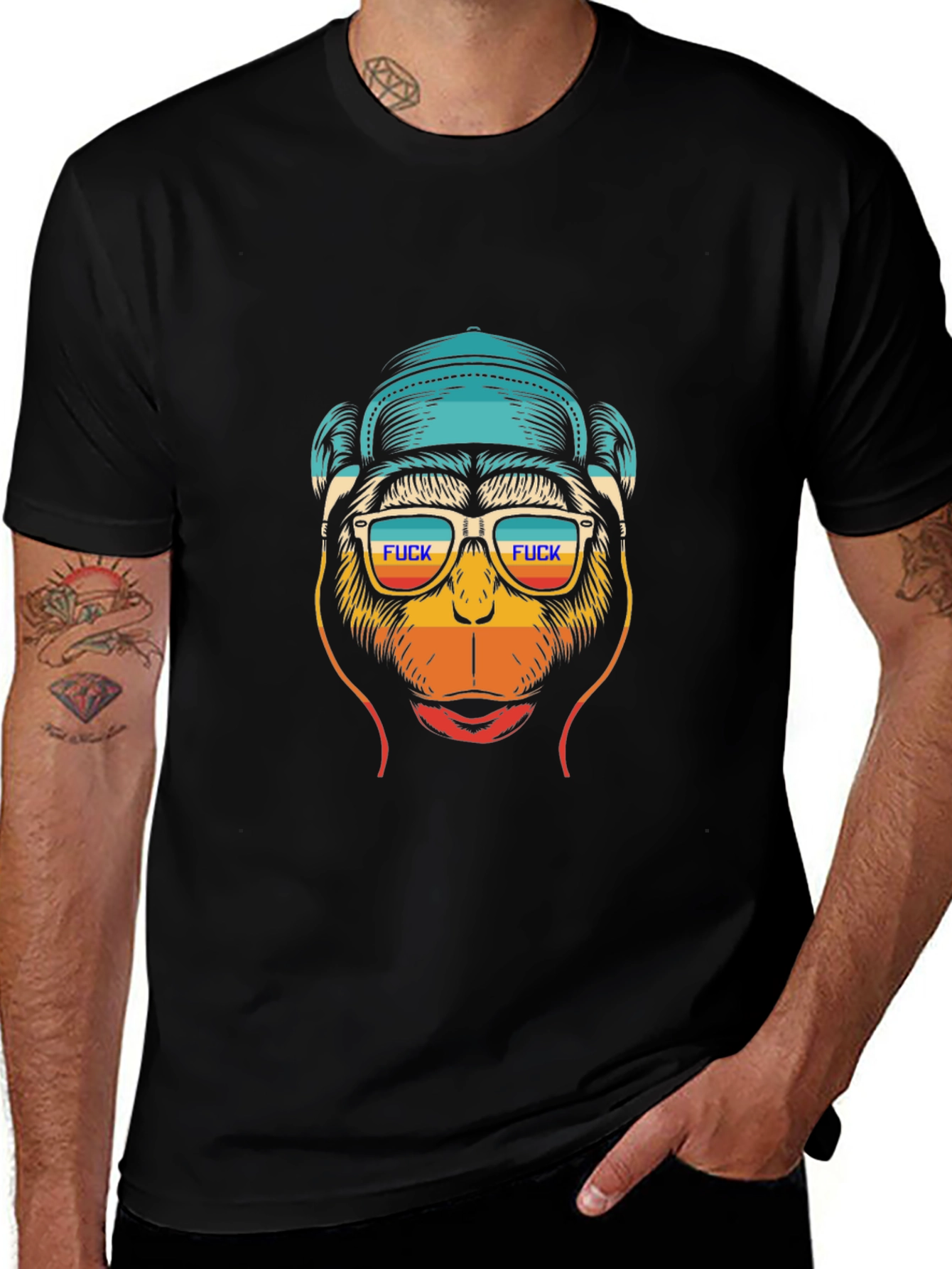 Variant 5 of Cool Monkey T-Shirt - Retro Graphic Tee