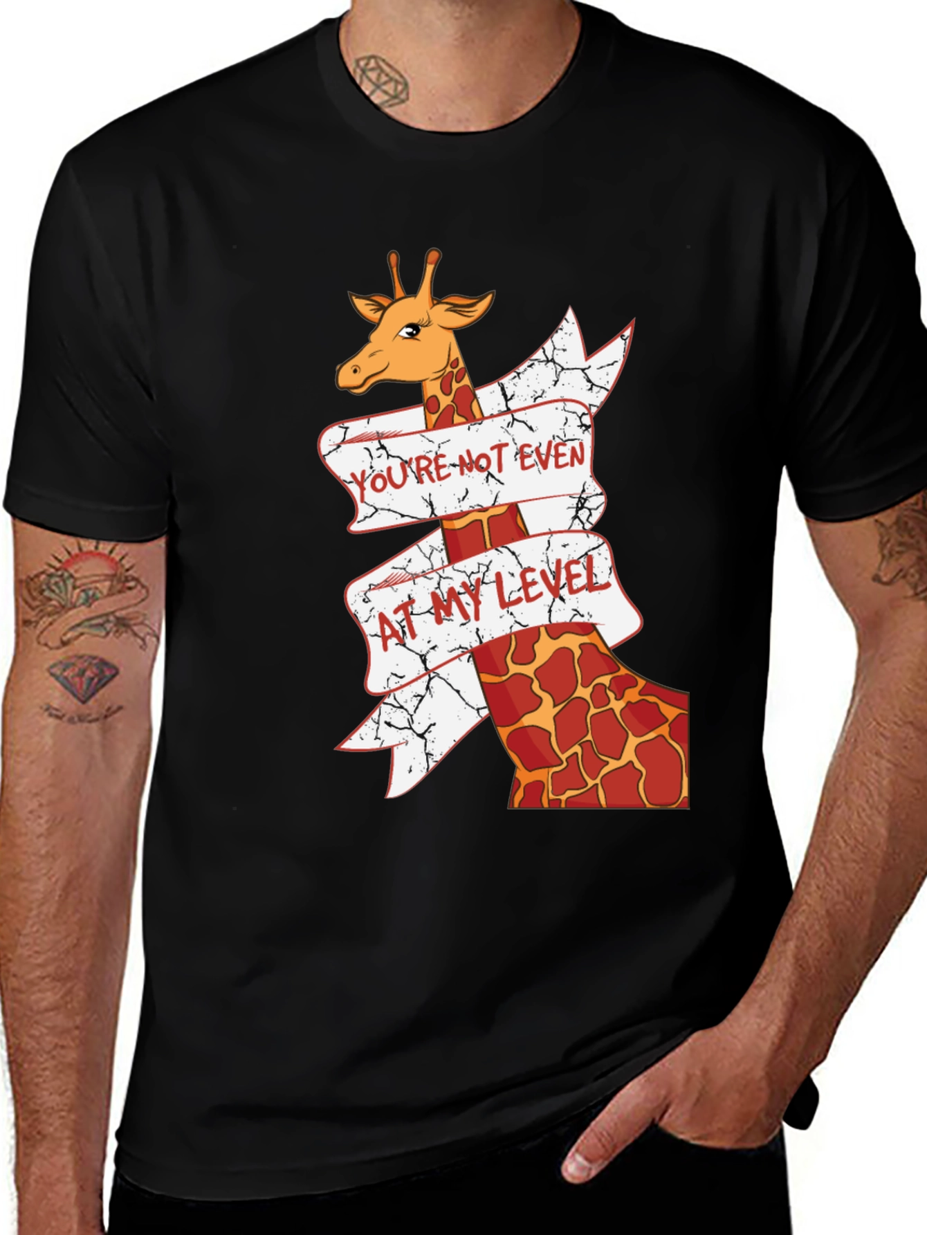 Variant 3 of Funny Giraffe Graphic T-Shirt - Not Even At My Level