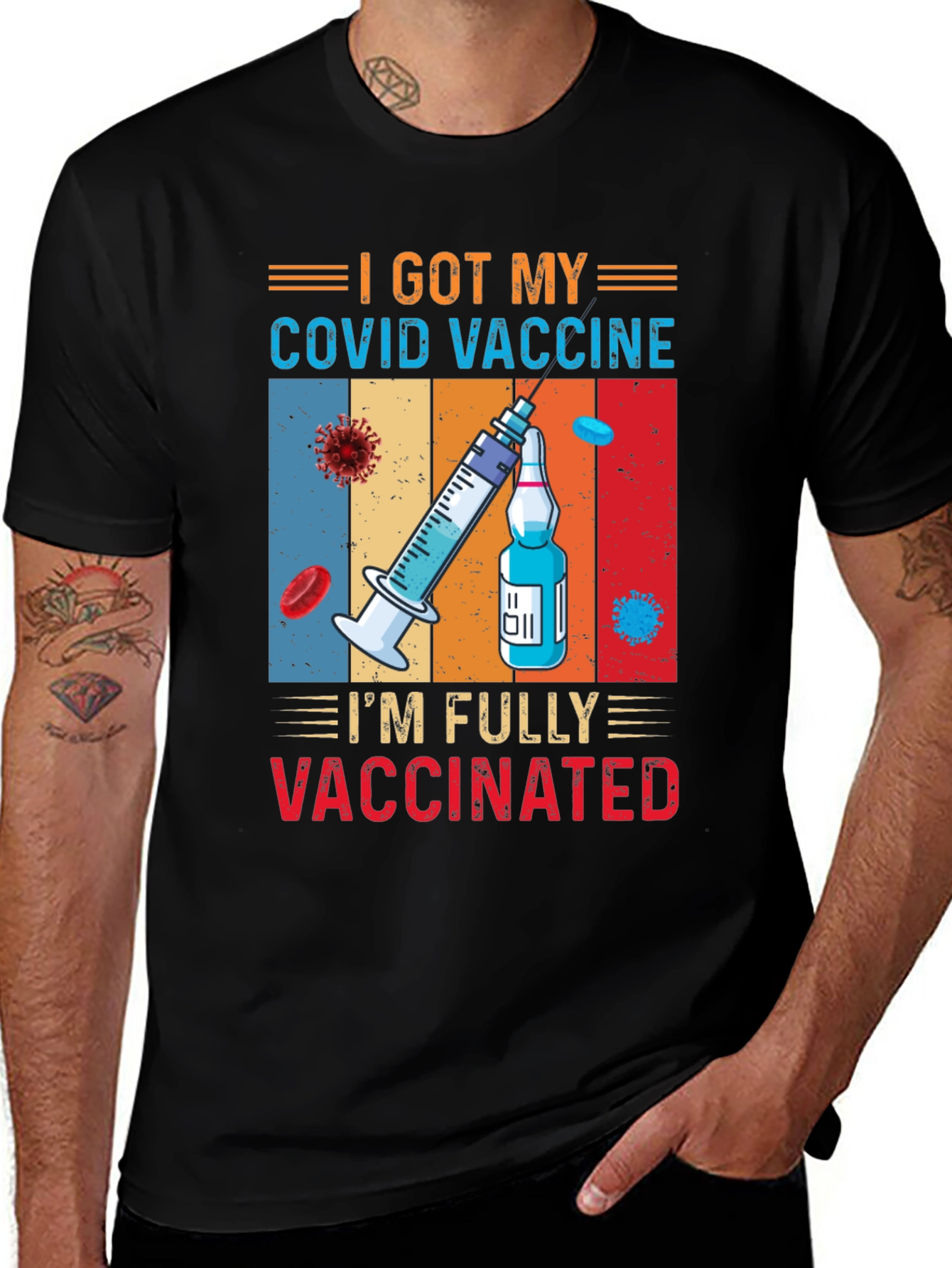 Variant 3 of Fully Vaccinated COVID Vaccine Graphic Tee