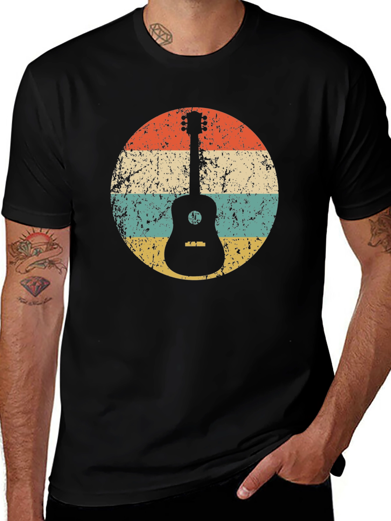 Variant 24 of Retro Guitar T-Shirt - Vintage Style Graphic Tee