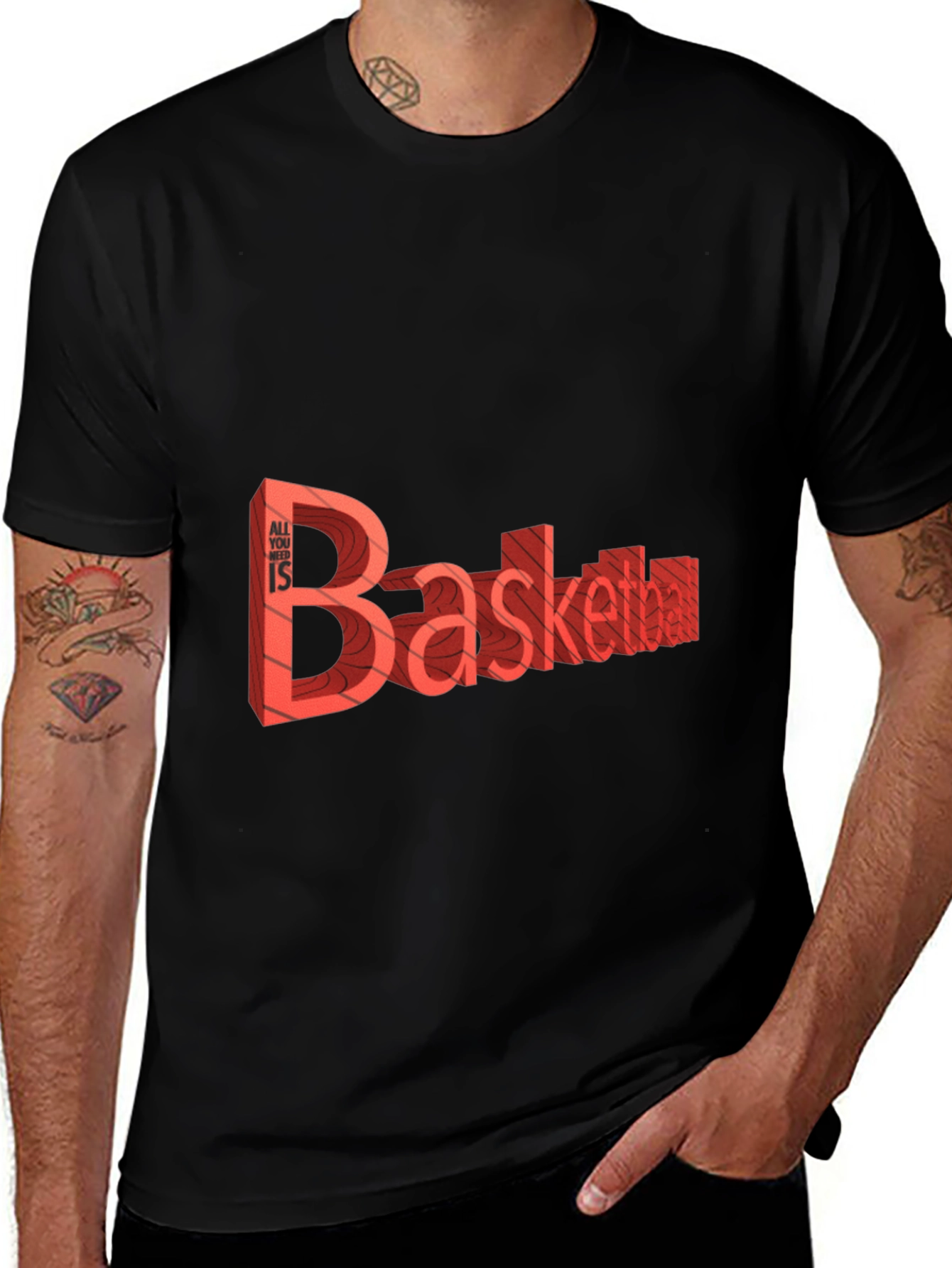 Variant 21 of Basketball Graphic Tee - All You Need Is Basketball