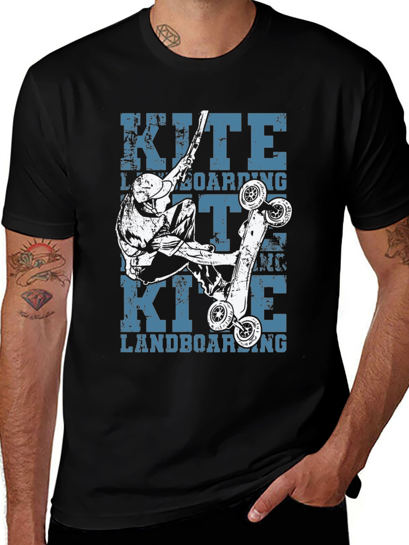 Variant 3 of Kite Landboarding Graphic Tee - Extreme Sports T-Shirt