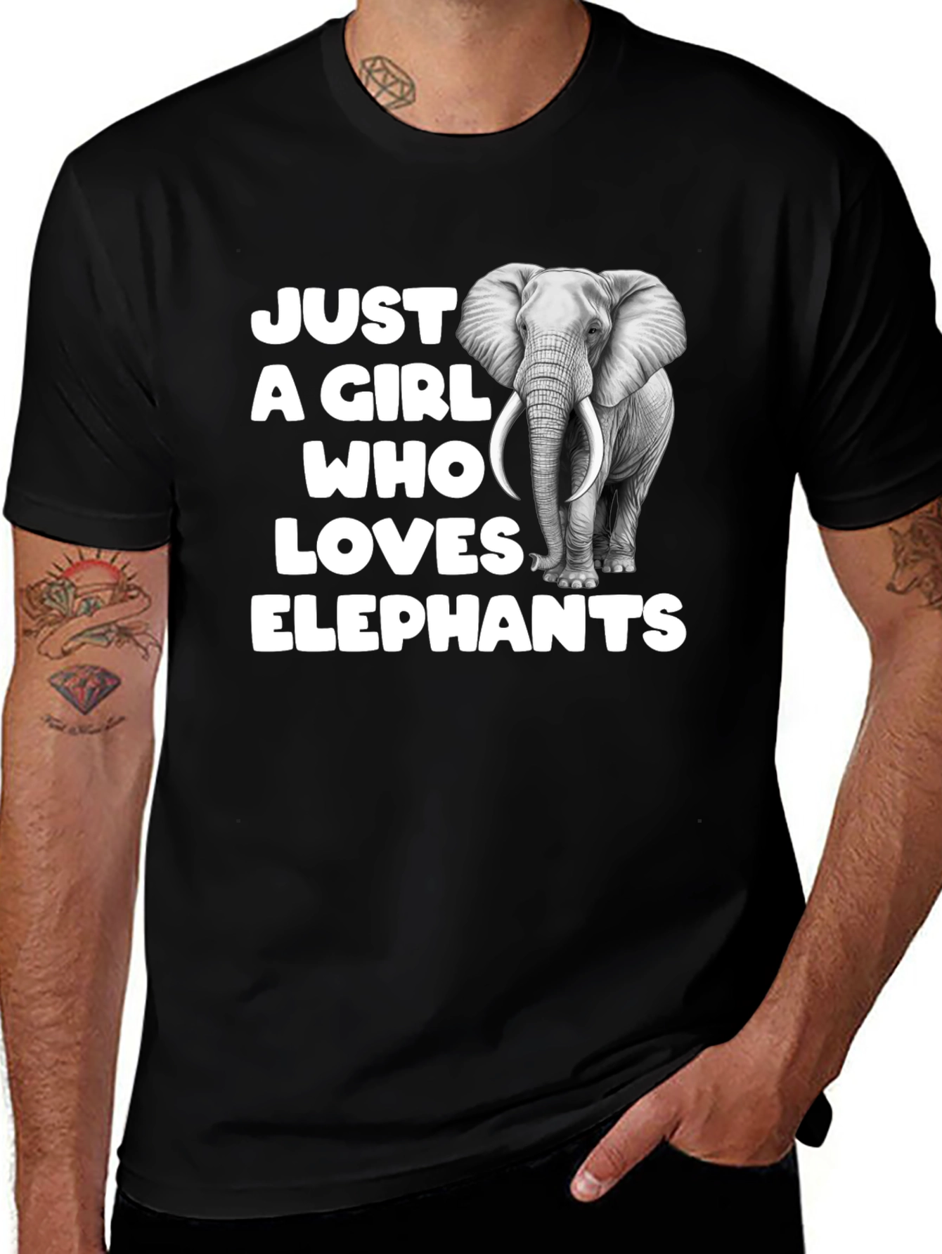 Variant 5 of Elephant Lover T-Shirt - Just A Girl Who Loves Elephants