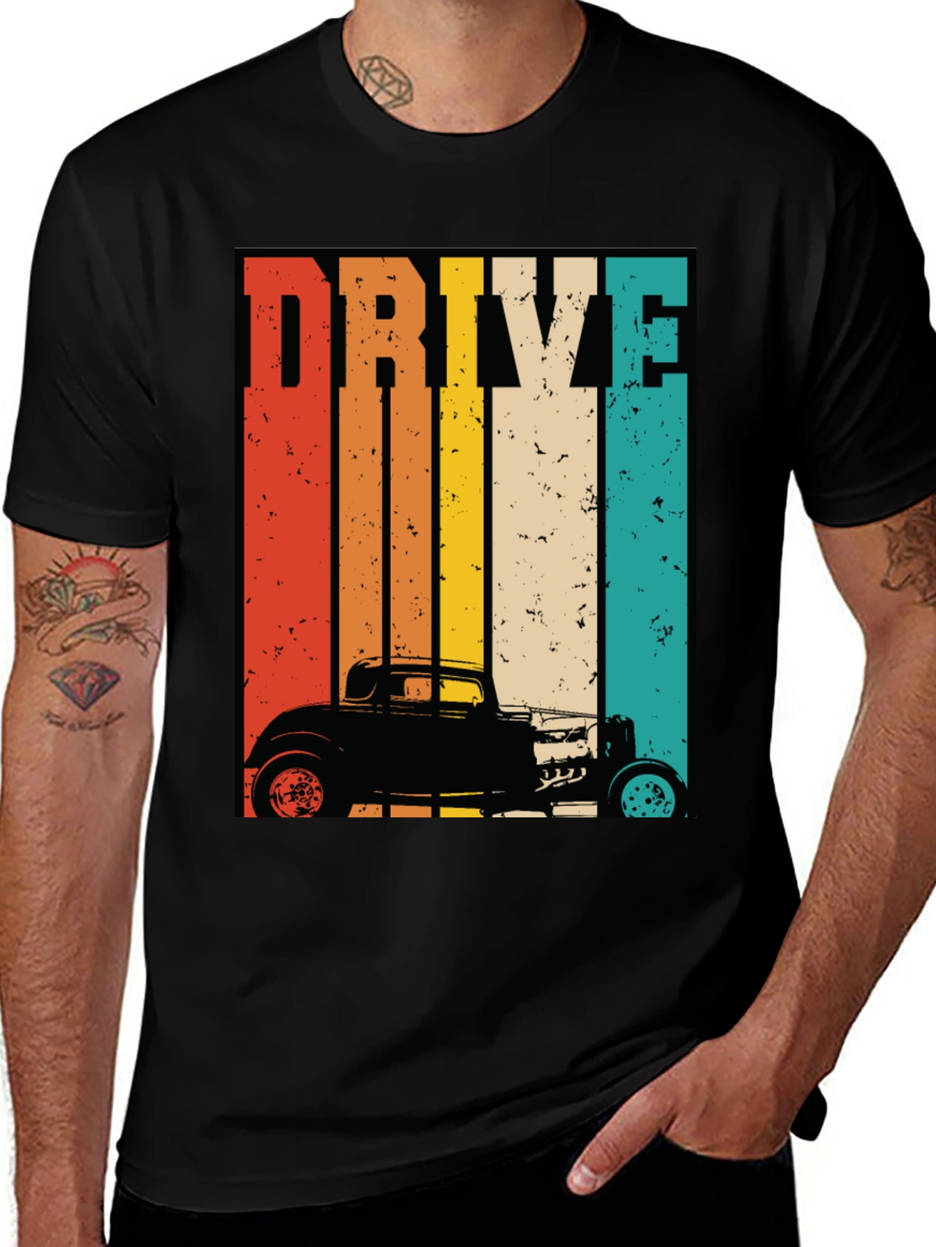 Variant 6 of Retro Drive Hot Rod Graphic T-Shirt