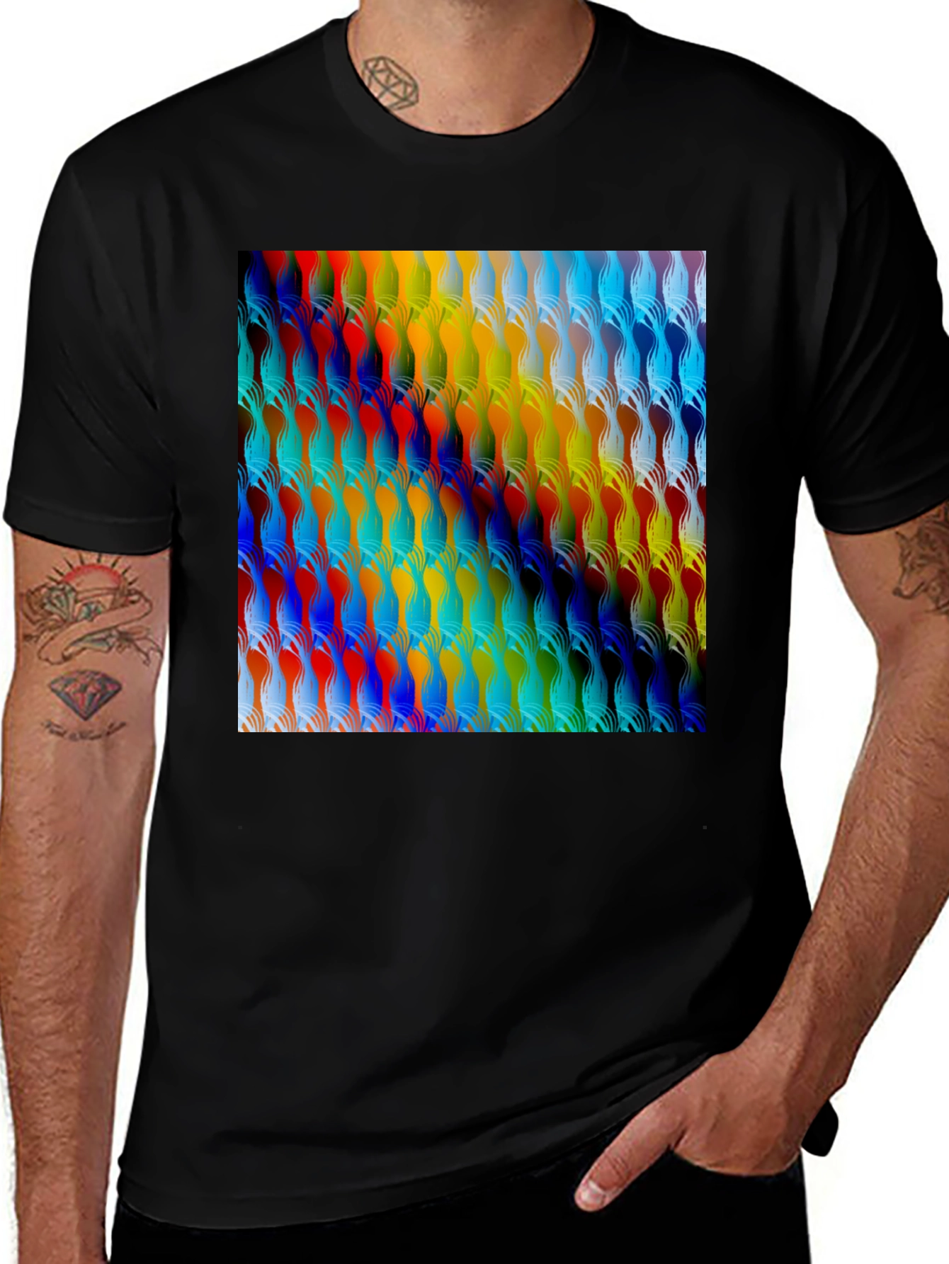 Variant 22 of Abstract Art Graphic Tee - Vibrant Design