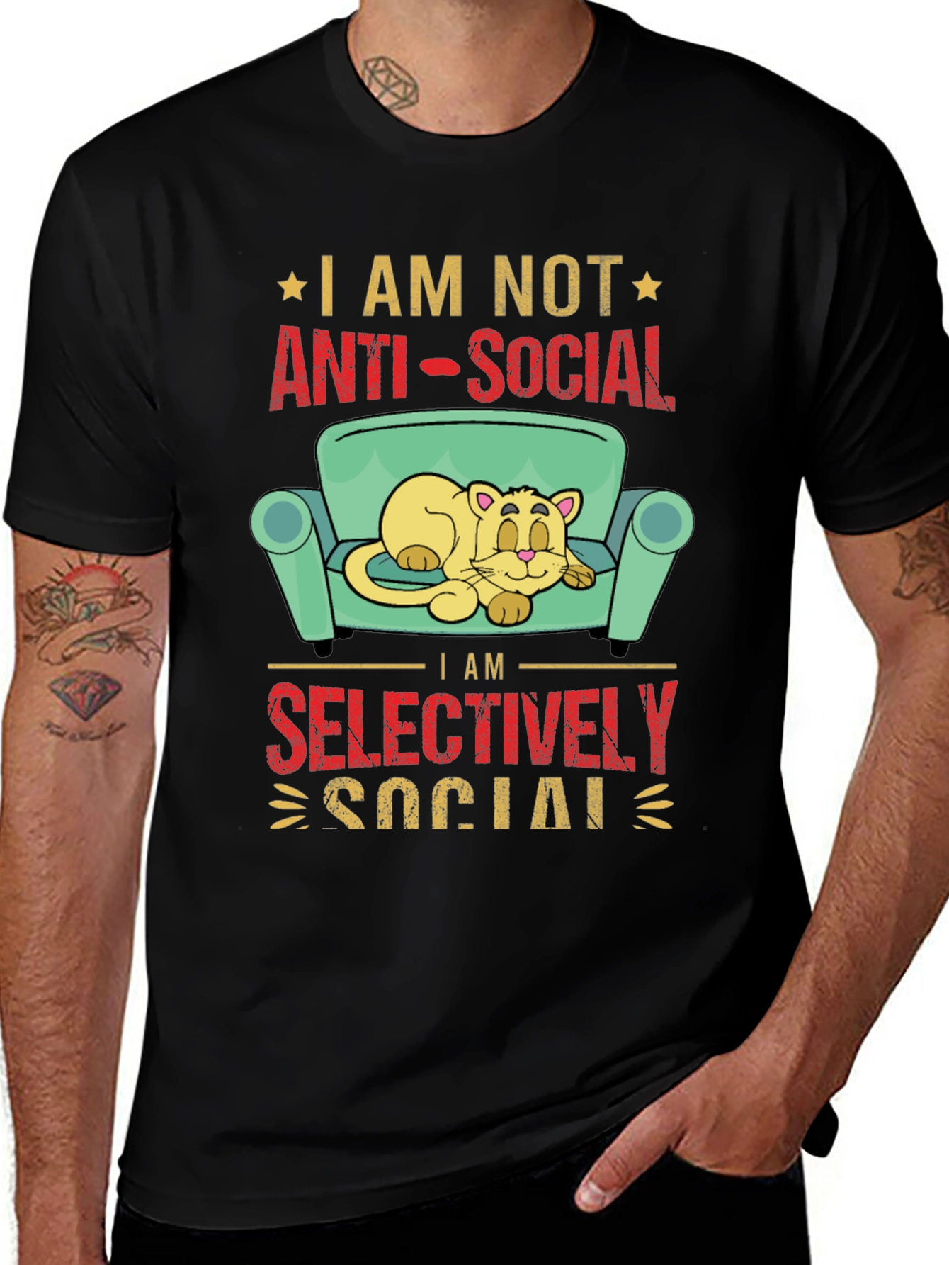 Anti-Social Cat Lover Graphic Tee