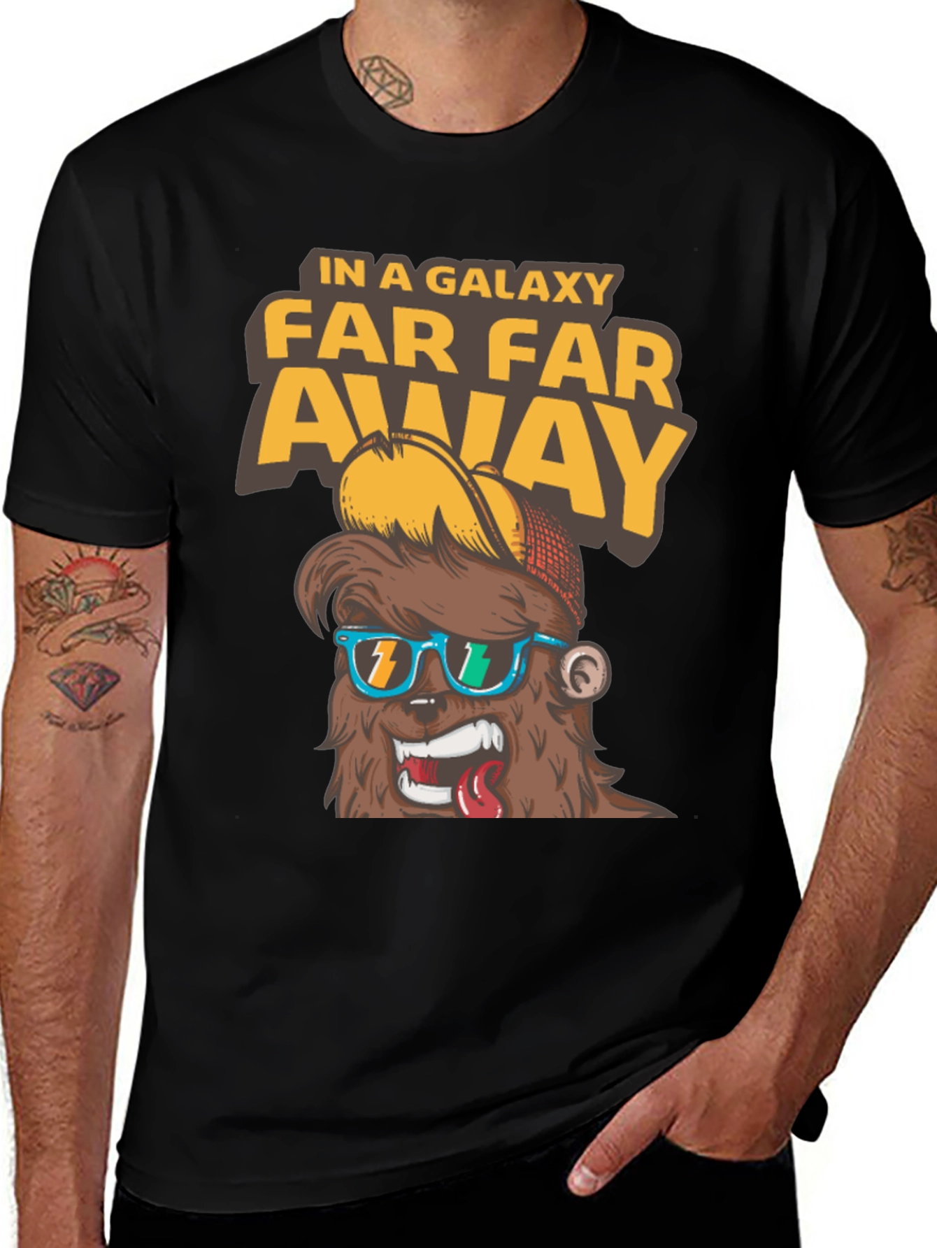 Variant 2 of Far Far Away Graphic T-Shirt - Men's Black Tee