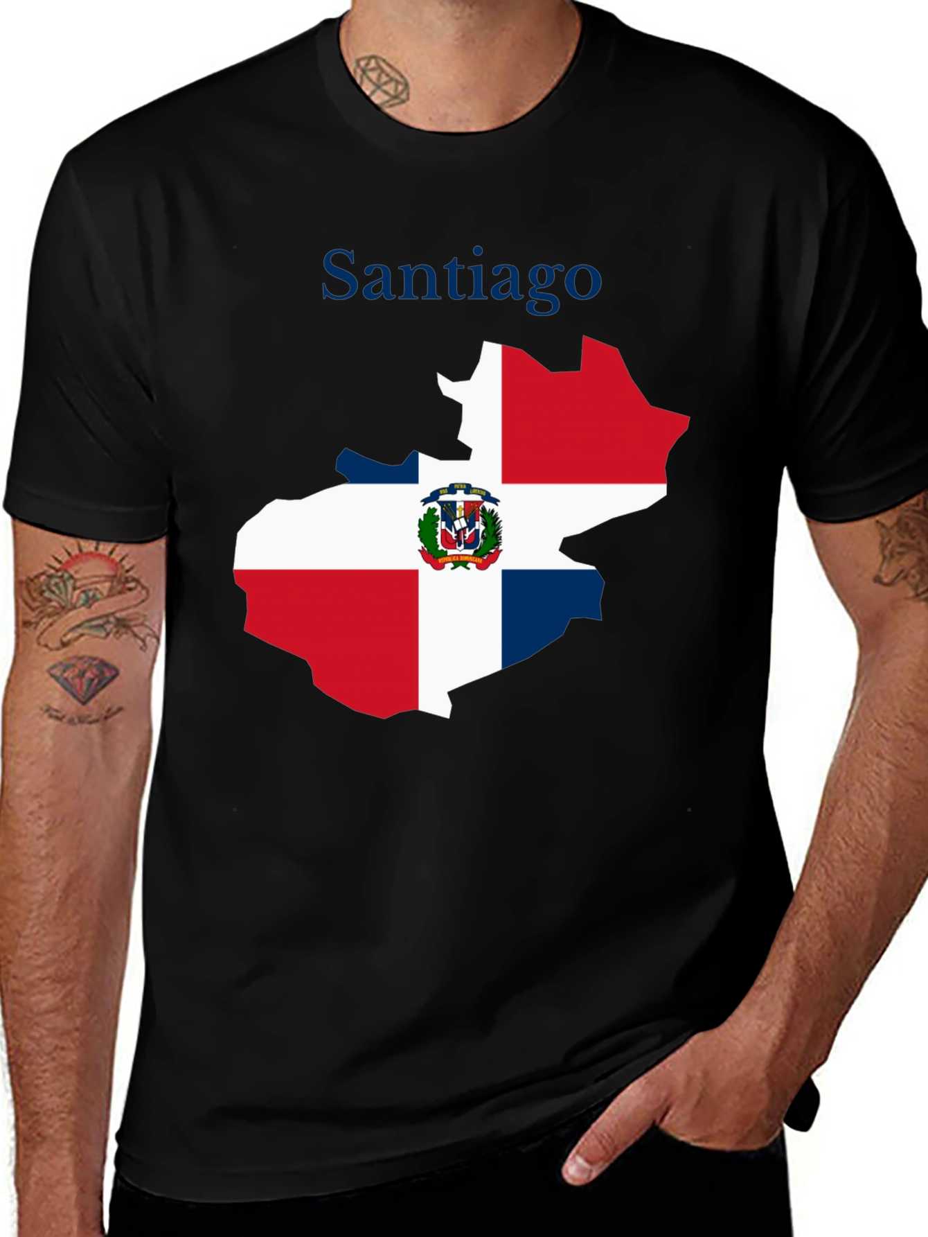 Santiago Dominican Republic Flag T-Shirt