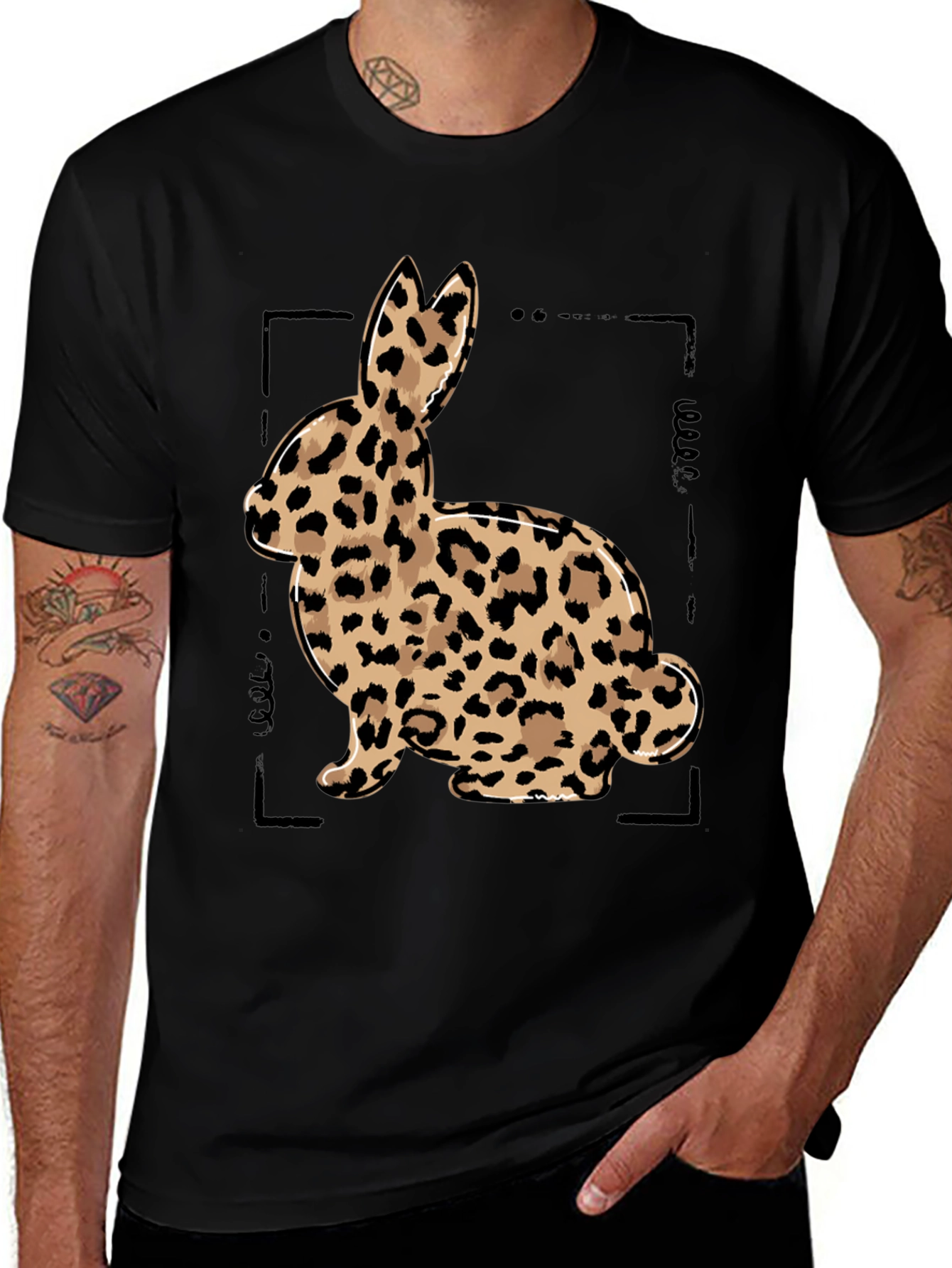 Variant 13 of Leopard Print Easter Bunny T-Shirt