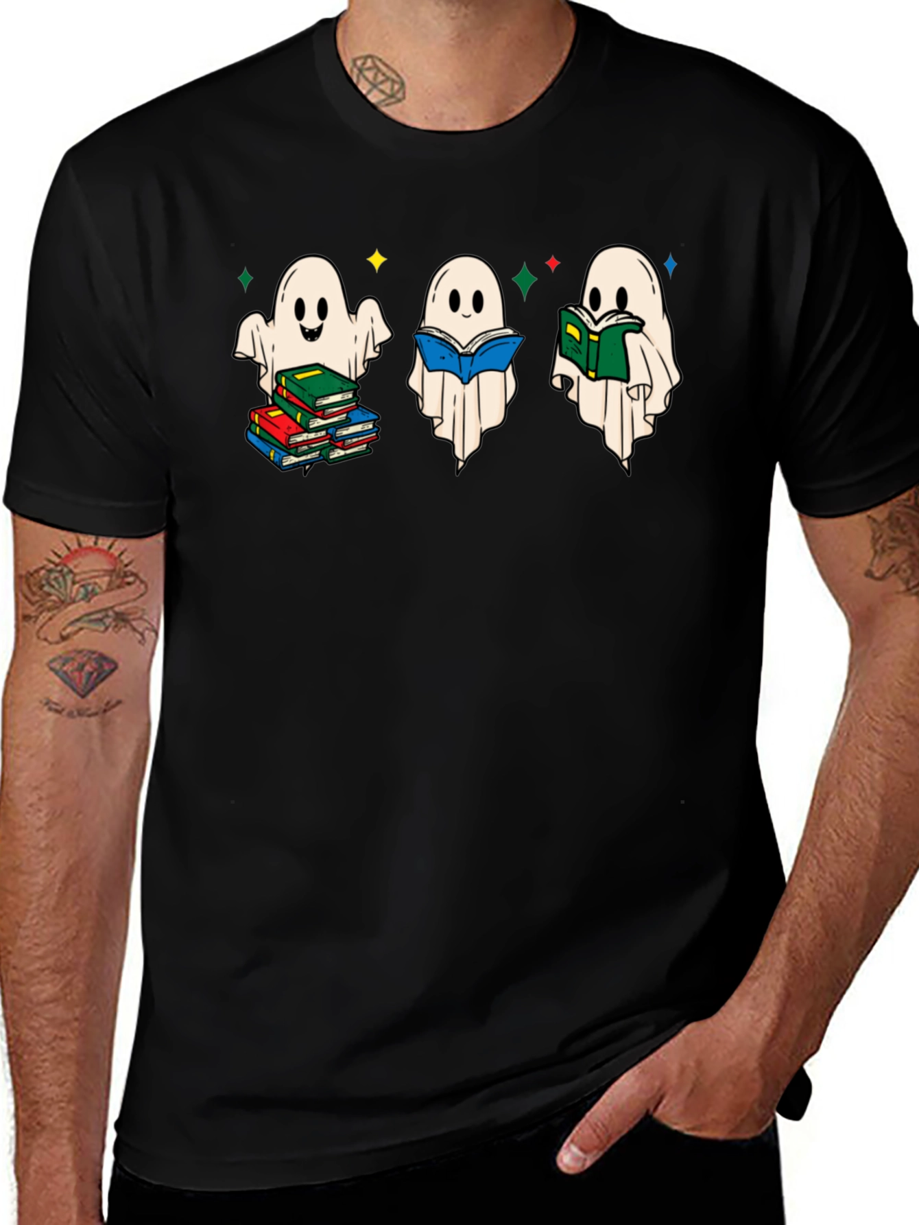 Variant 17 of Ghost Reading Book T-Shirt