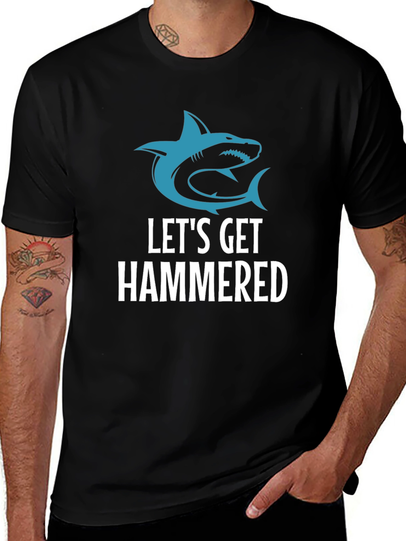 Variant 21 of Let's Get Hammered Shark T-Shirt