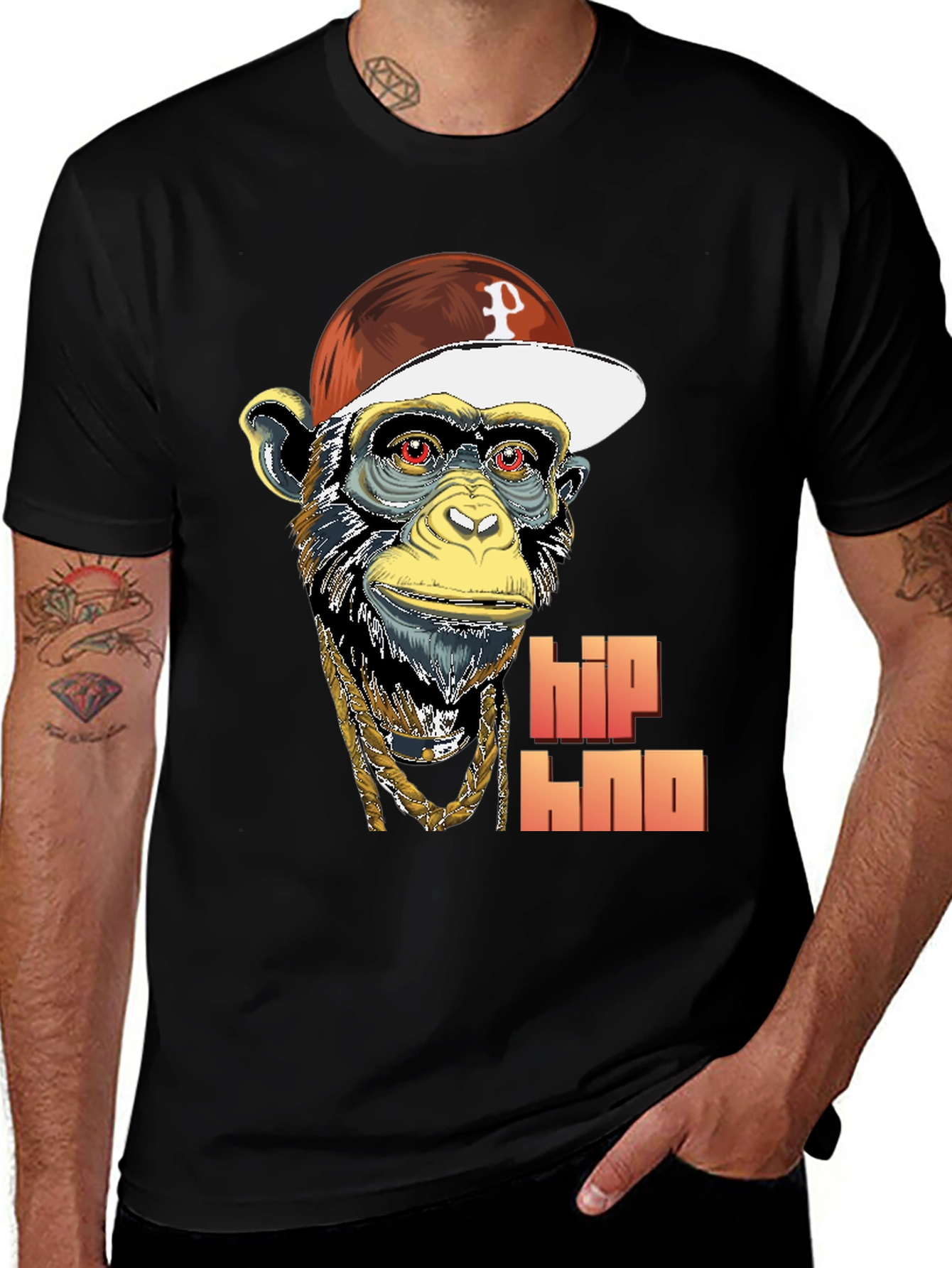 Variant 14 of Hip Hop Monkey Graphic Tee