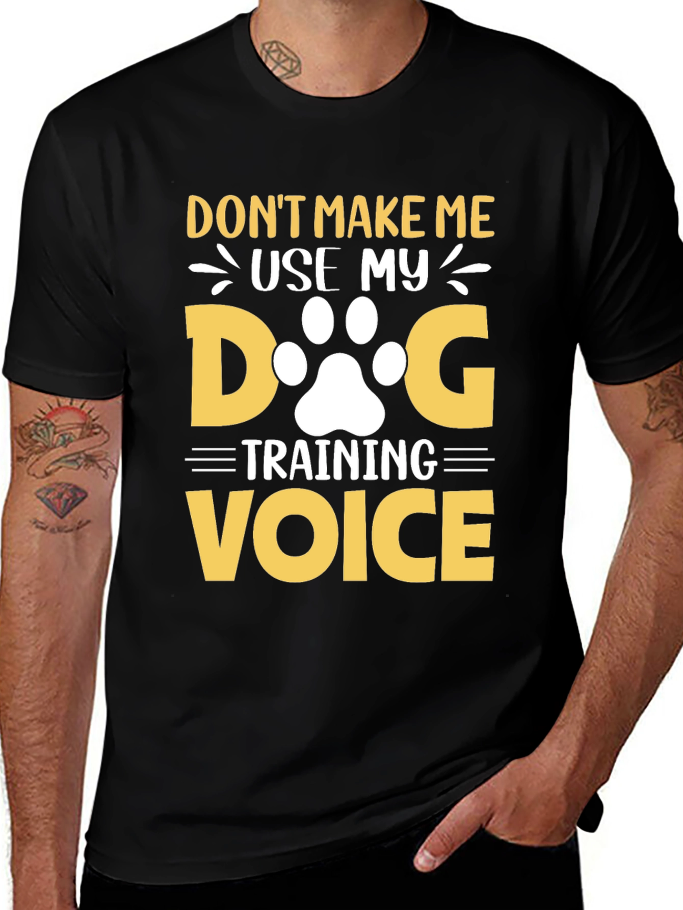 Variant 23 of Dog Training Voice T-Shirt - Funny Dog Lover Tee