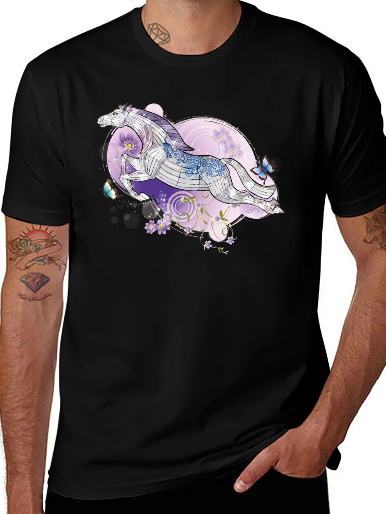 Variant 14 of Elegant Horse Graphic T-Shirt - Unique Design