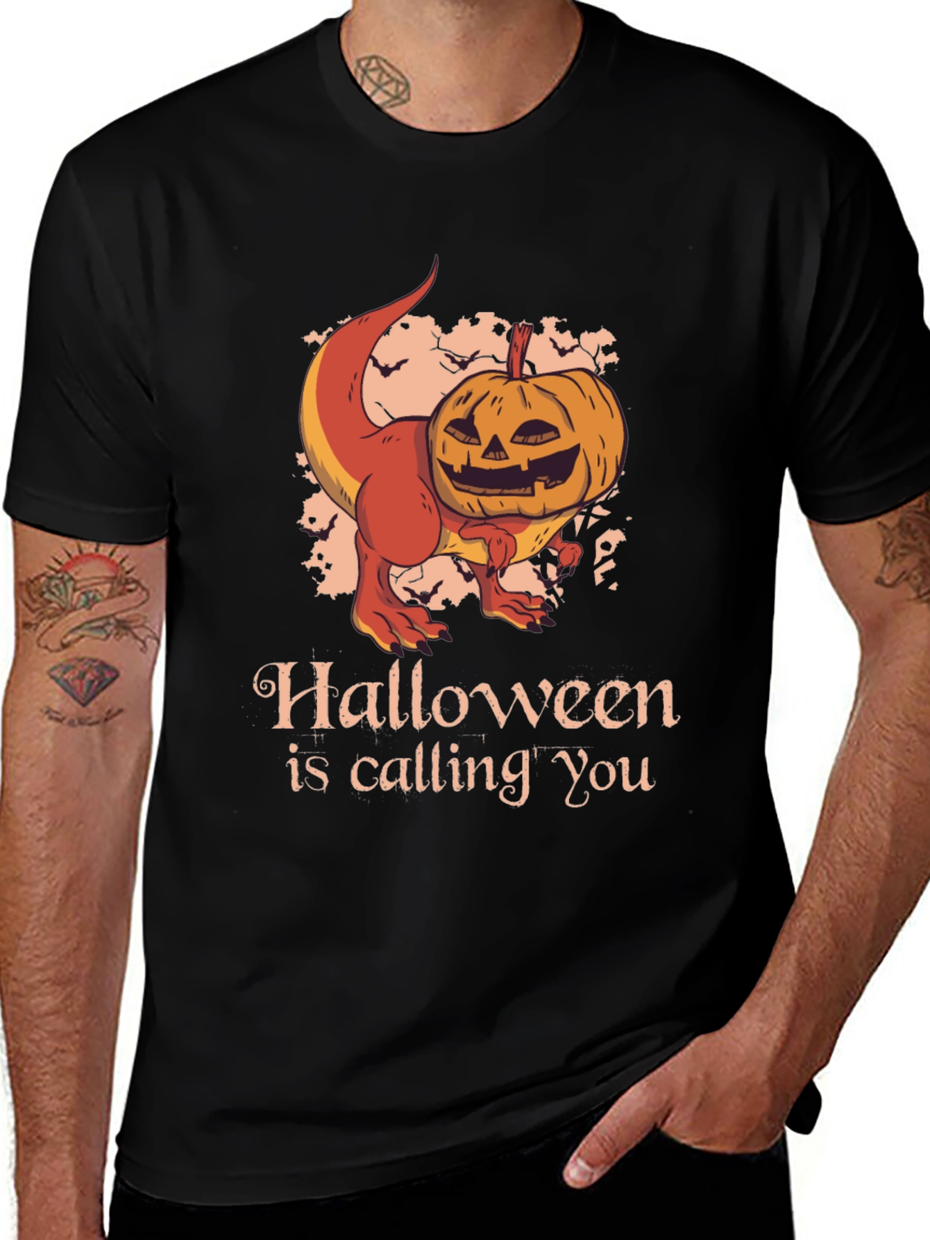 Variant 12 of Halloween Dinosaur Pumpkin T-Shirt