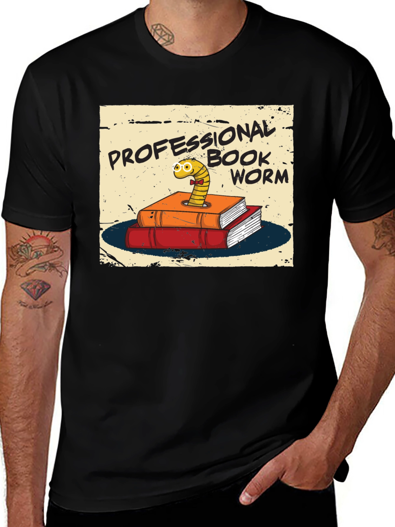 Variant 6 of Professional Bookworm T-Shirt - Novelty Tee