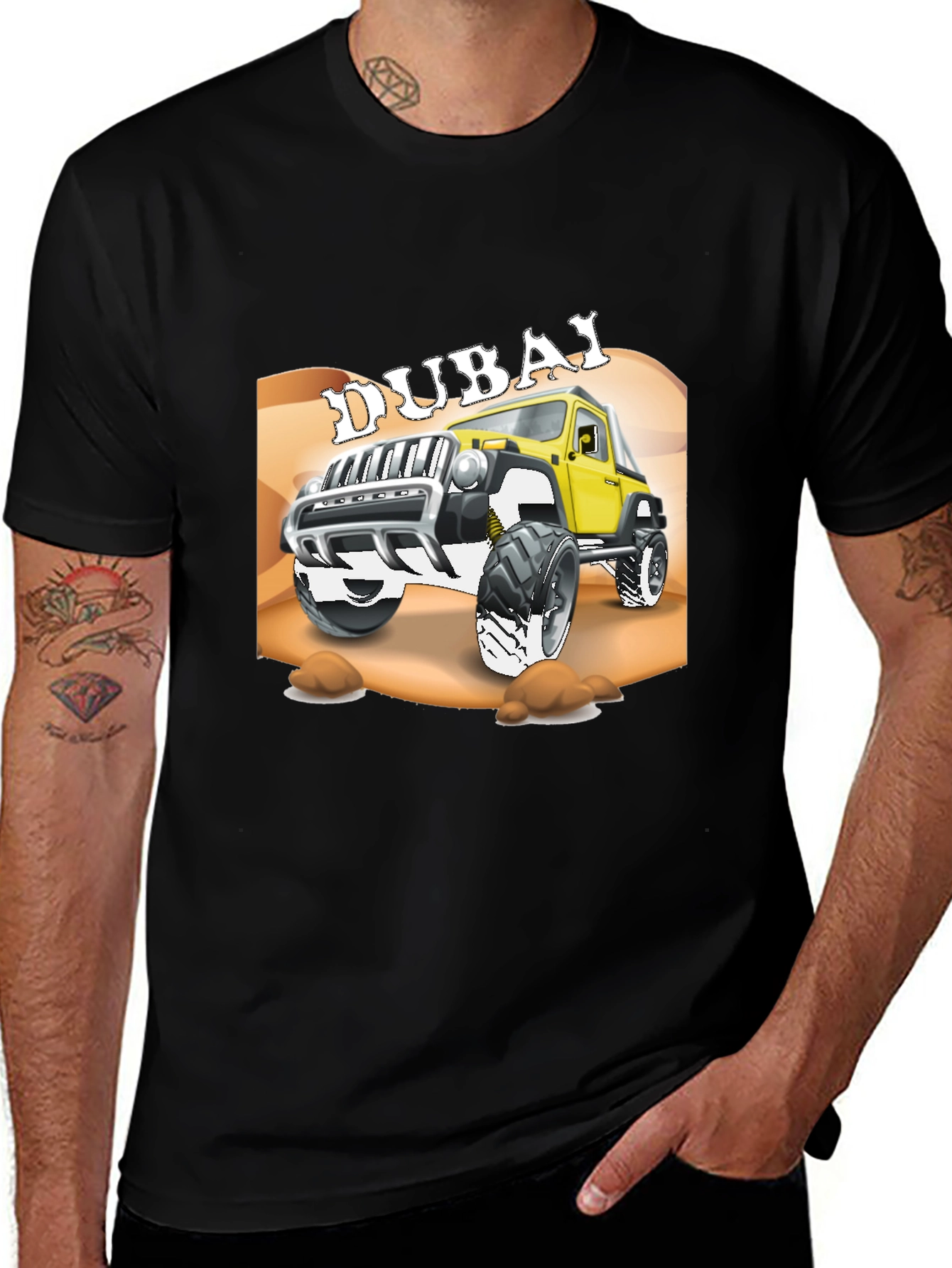 Variant 2 of Dubai Jeep T-Shirt - Off-Road Adventure Tee