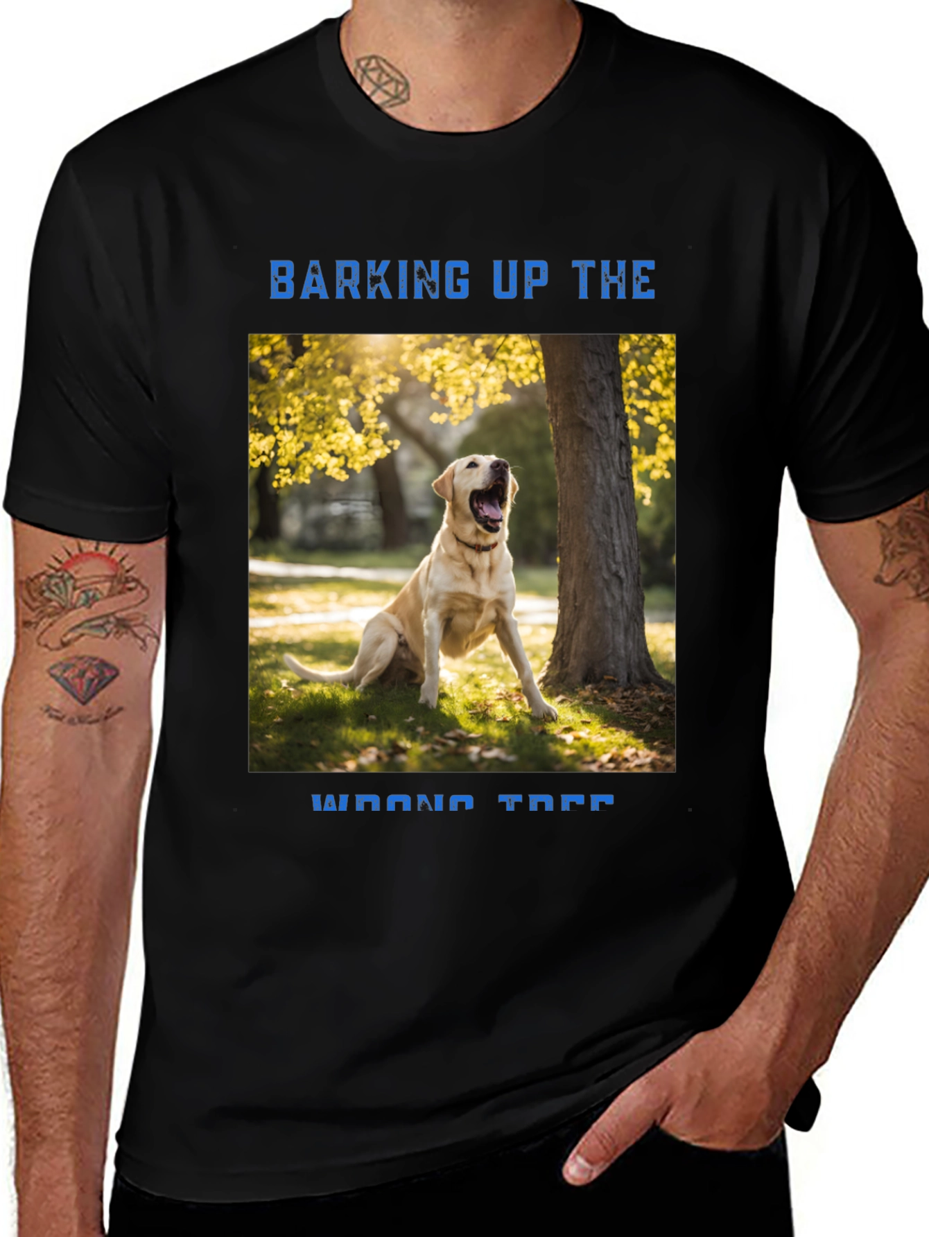 Variant 21 of Barking Up the Wrong Tree Dog Graphic Tee