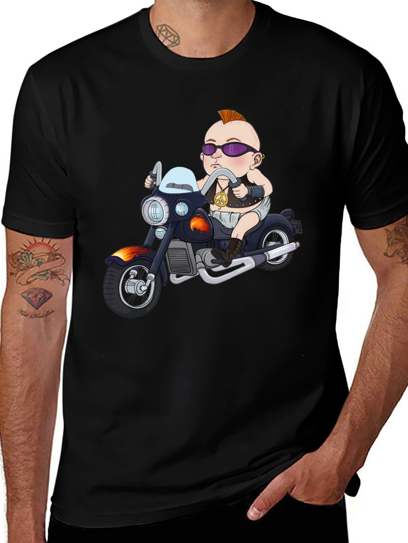 Variant 24 of Cool Baby Rider T-Shirt - Black Cotton Tee