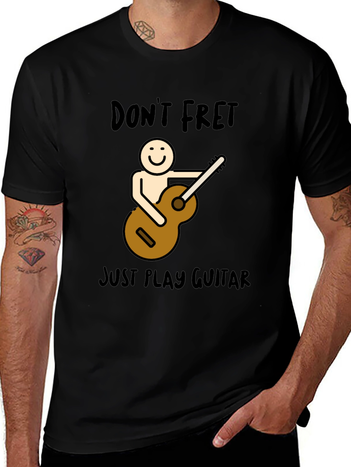 Variant 5 of Don't Fret Just Play Guitar Graphic T-Shirt