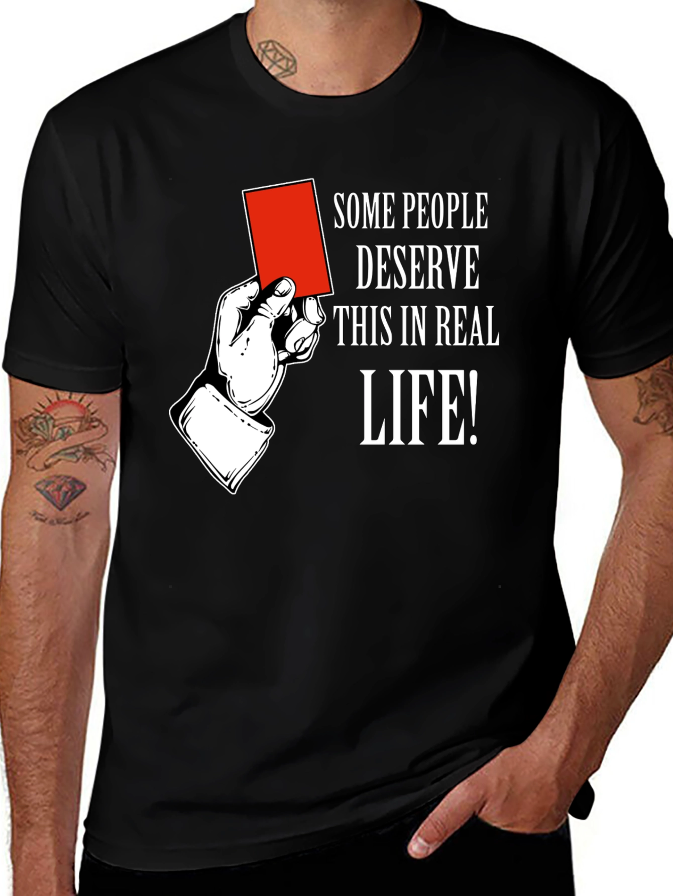 Variant 3 of Red Card T-Shirt: Some People Deserve This!