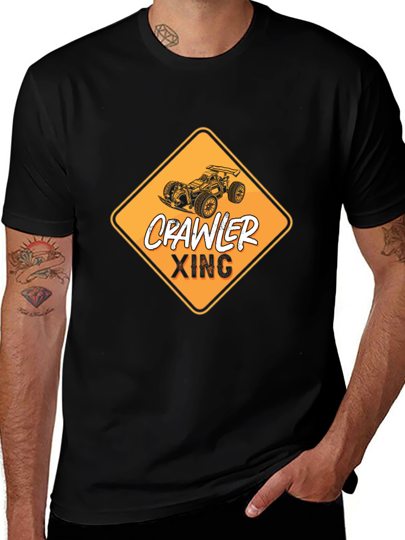 Variant 5 of Crawler Xing Men's Black T-Shirt