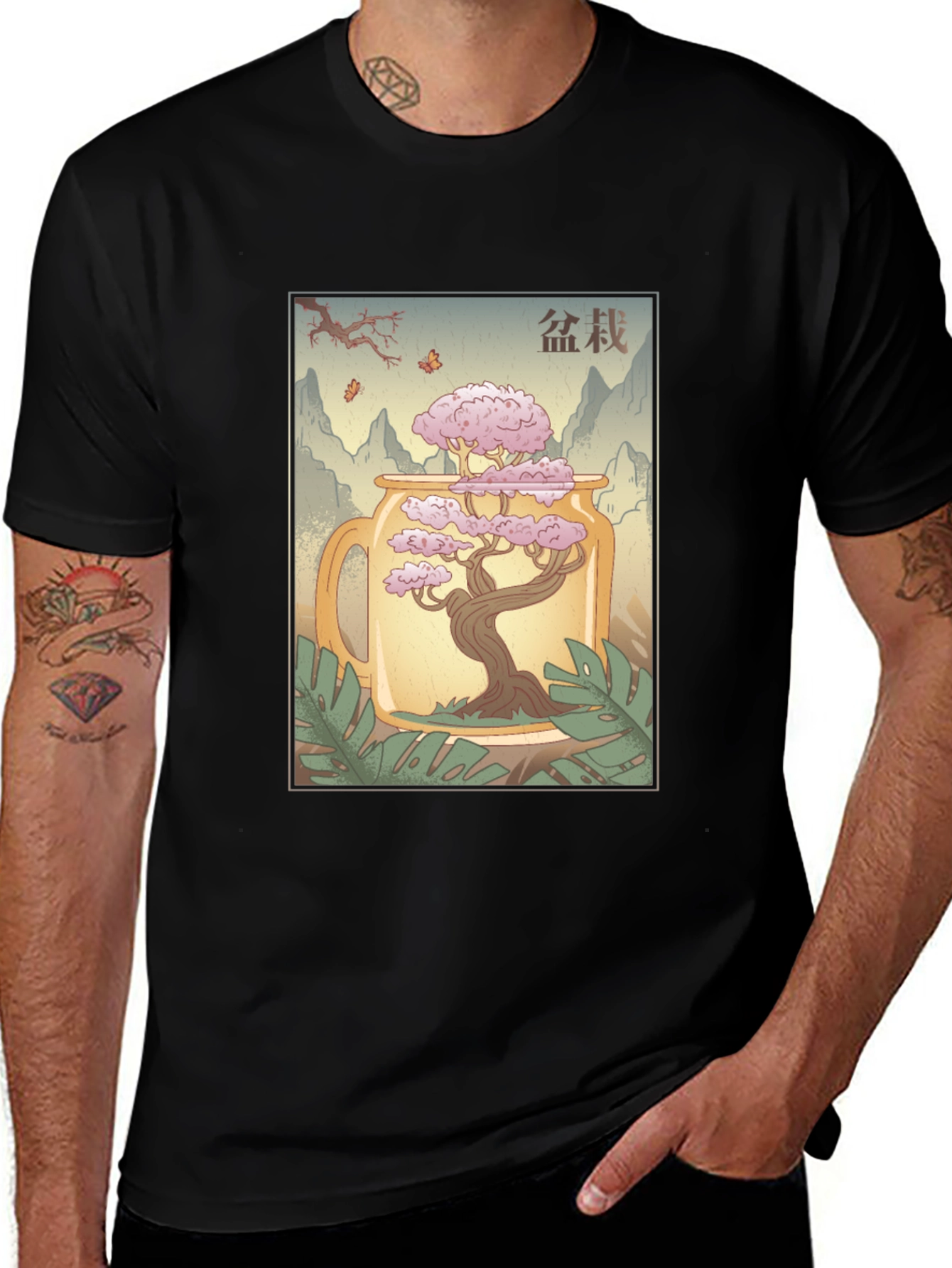 Variant 30 of Bonsai Jar Graphic Tee - Cool Artistic T-Shirt