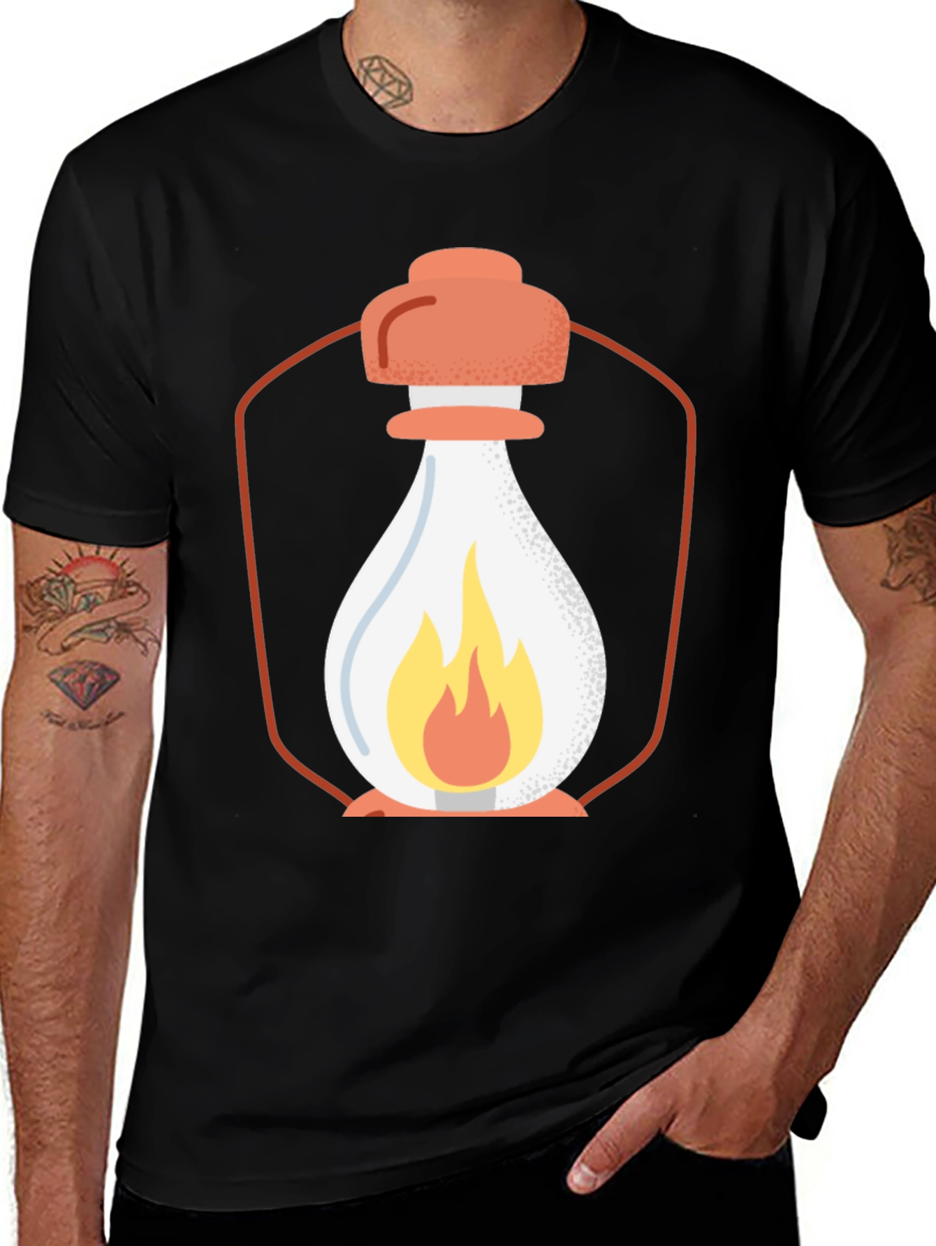 Variant 28 of Lantern Graphic T-Shirt - Stylish Camping Tee