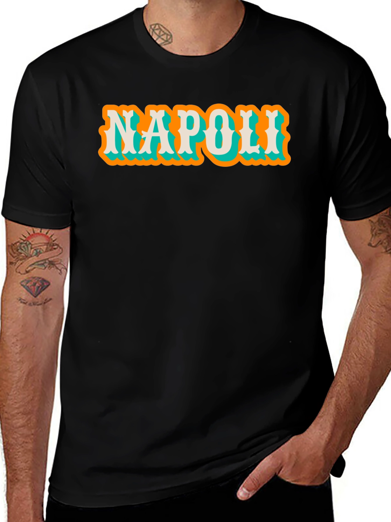 Variant 16 of Napoli Graphic Tee - Vintage Style Cotton T-Shirt