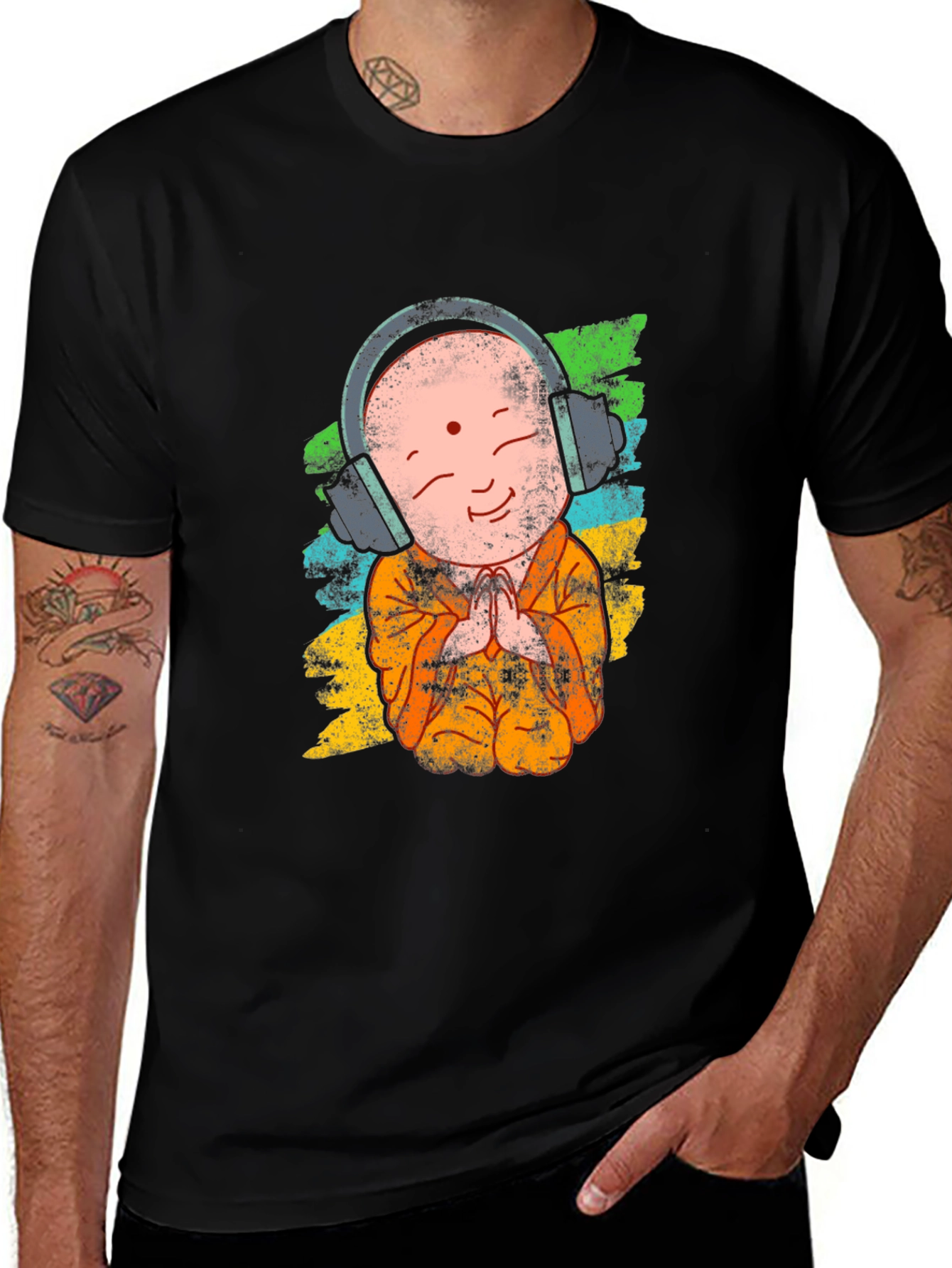 Variant 16 of Buddha DJ Graphic Tee - Zen Vibes T-Shirt