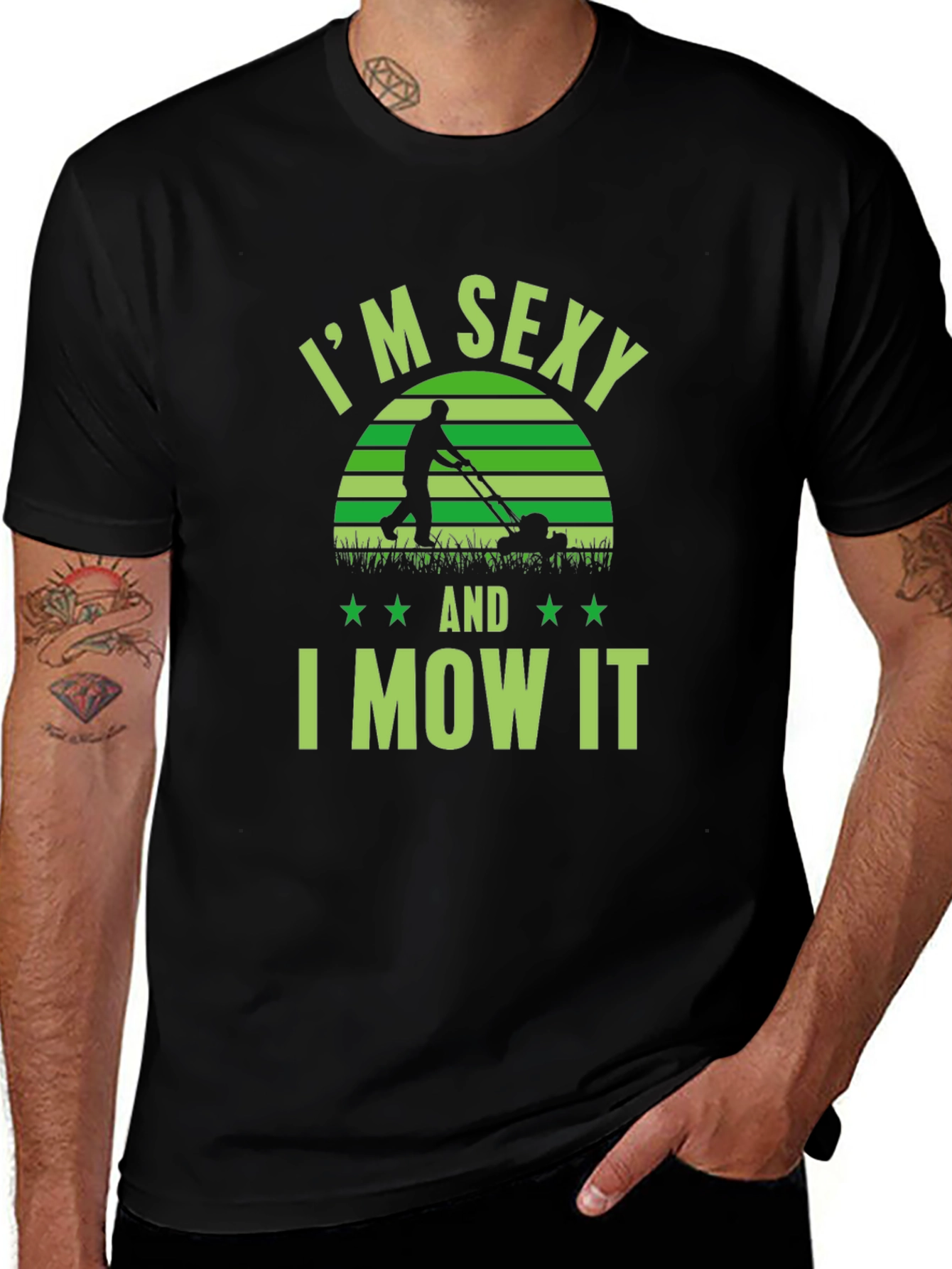 Variant 25 of I'm Sexy and I Mow It Funny Lawn Care T-Shirt