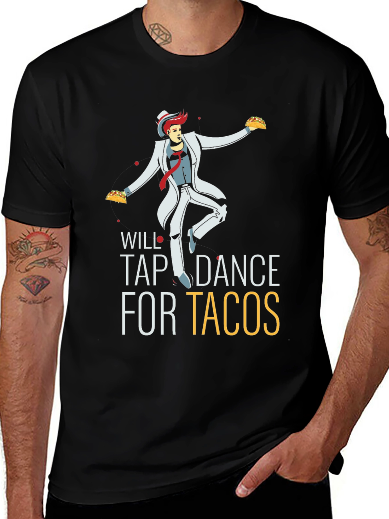Variant 20 of Will Tap Dance for Tacos - Novelty Graphic Tee