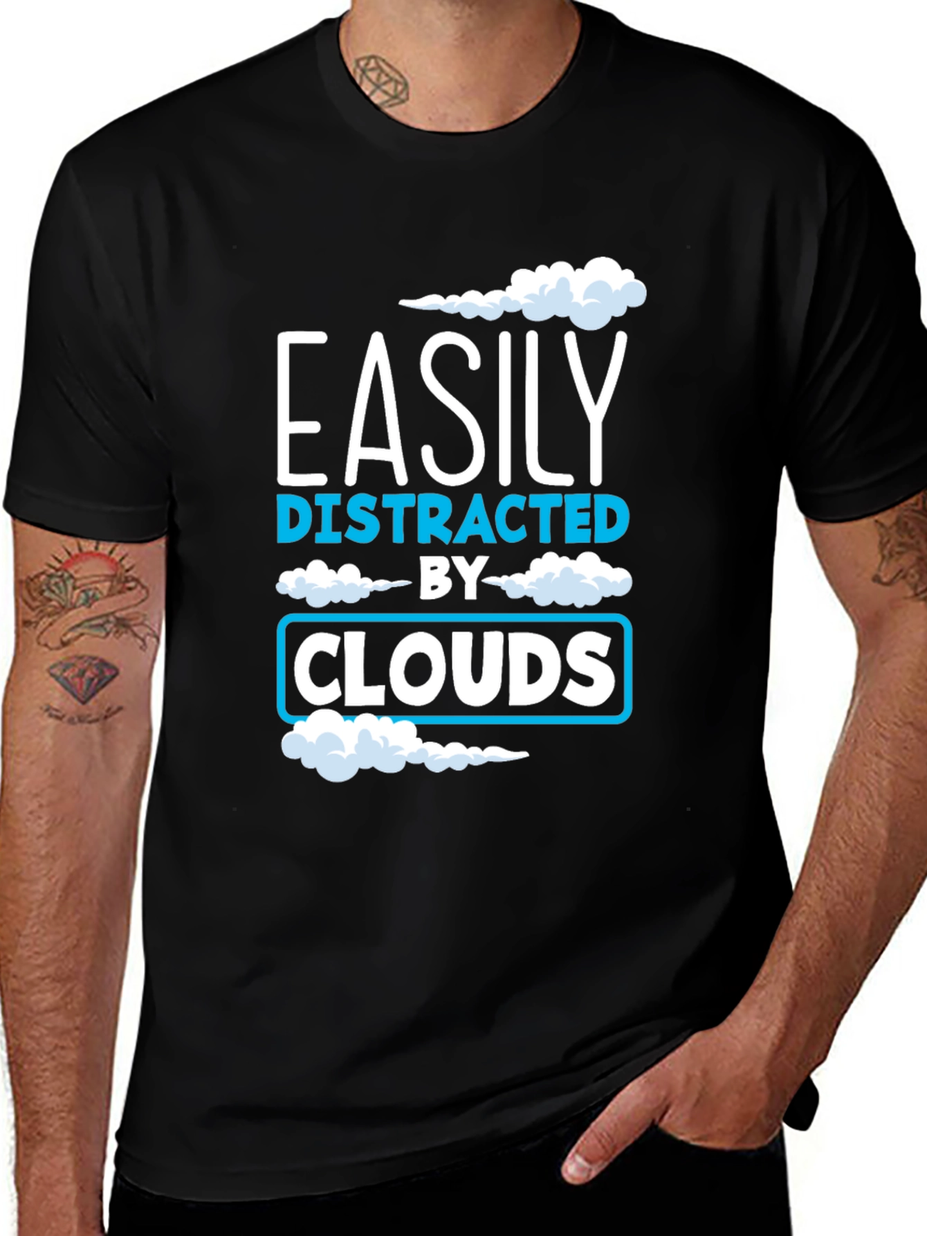 Variant 30 of Easily Distracted by Clouds Graphic Tee