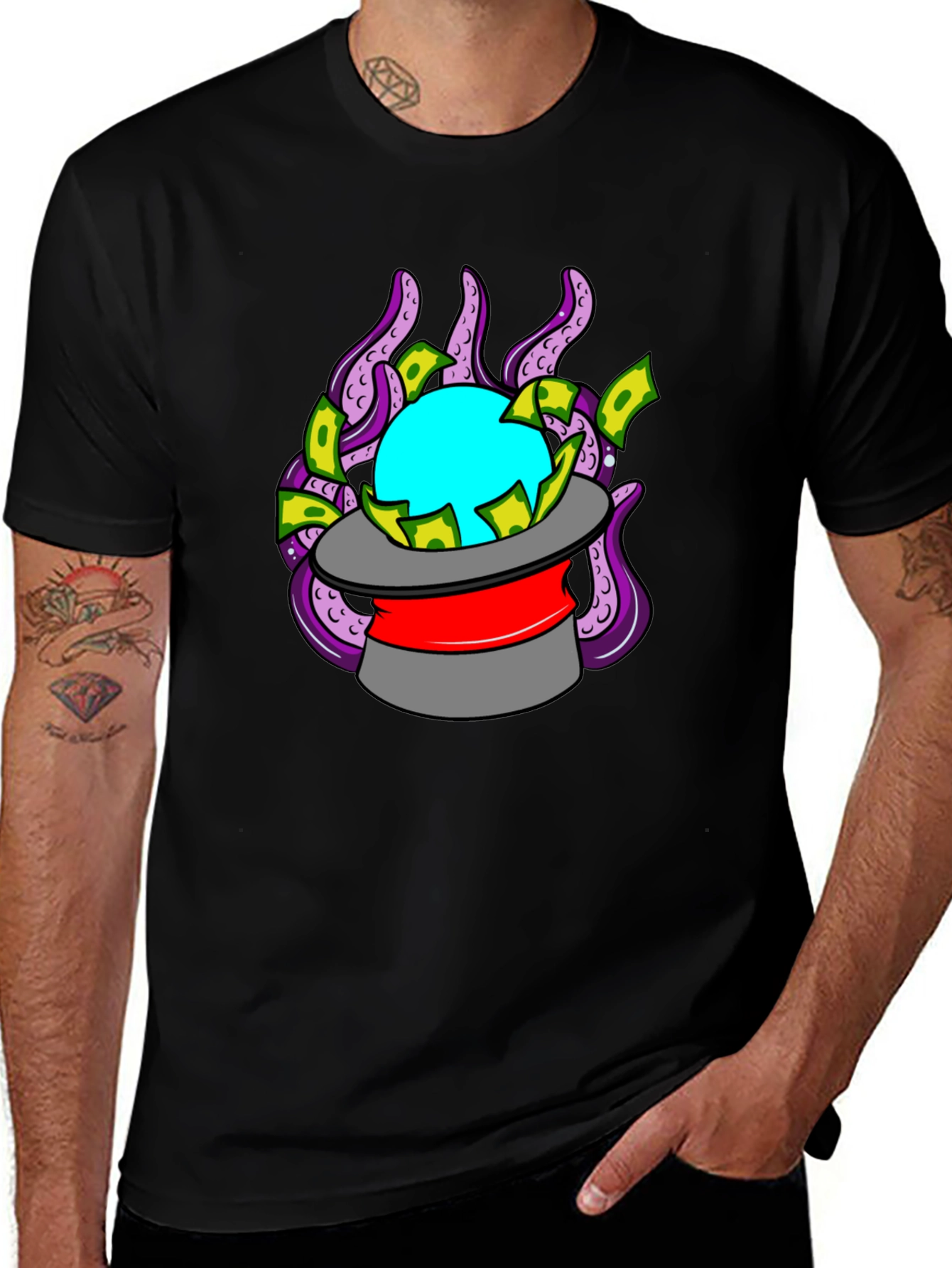 Mystic Octopus Magic Hat Graphic Tee
