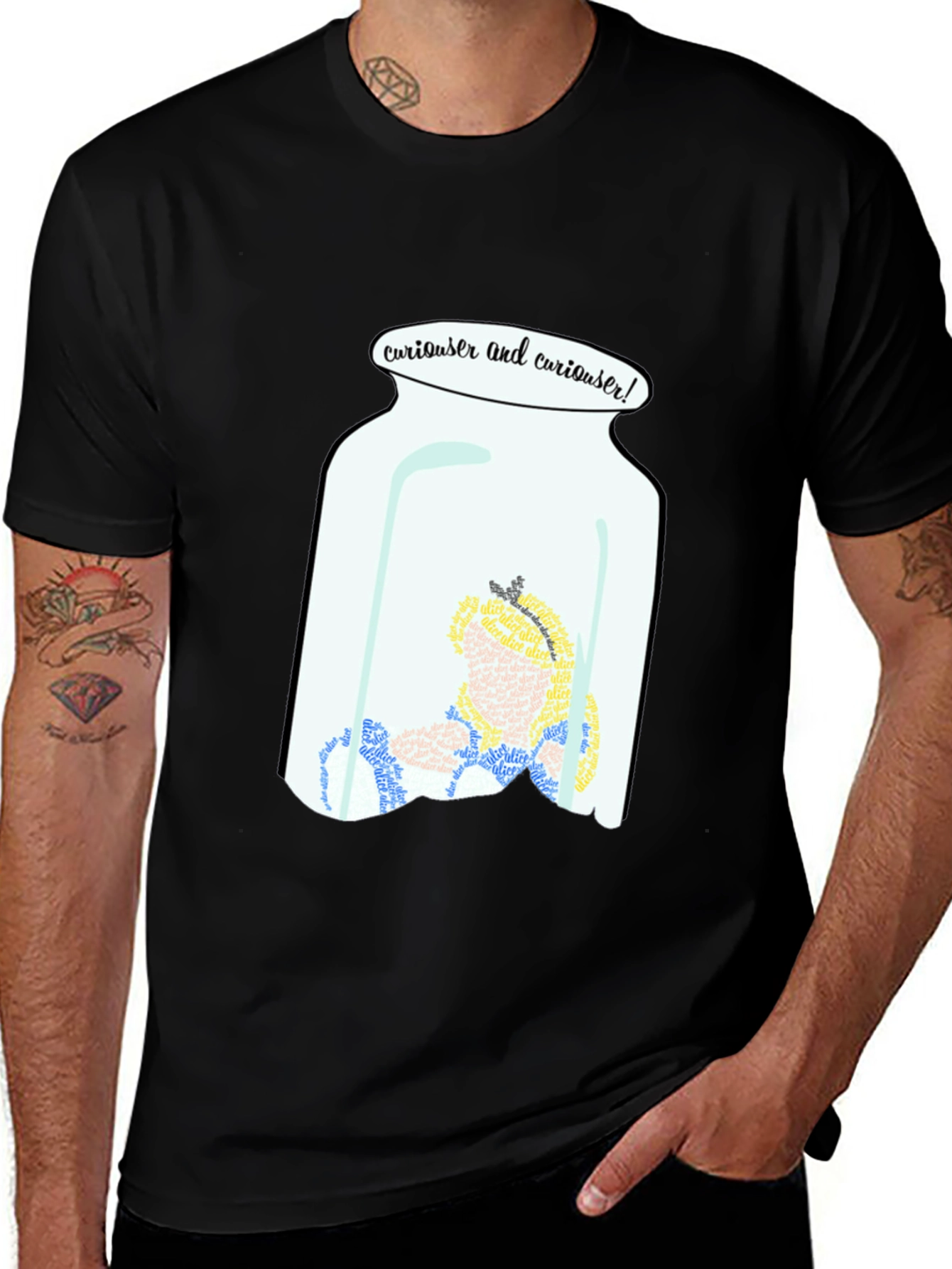 Curiouser Alice in Wonderland T-Shirt