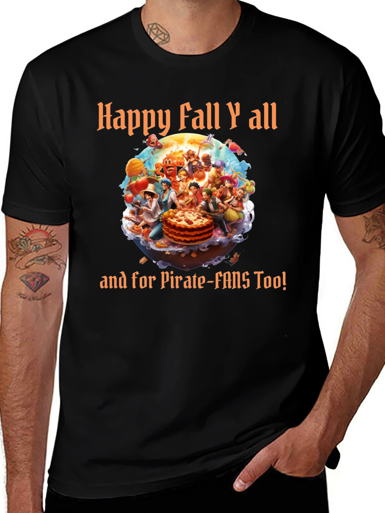 Variant 18 of Happy Fall Y'all & Pirate-Fans Tee