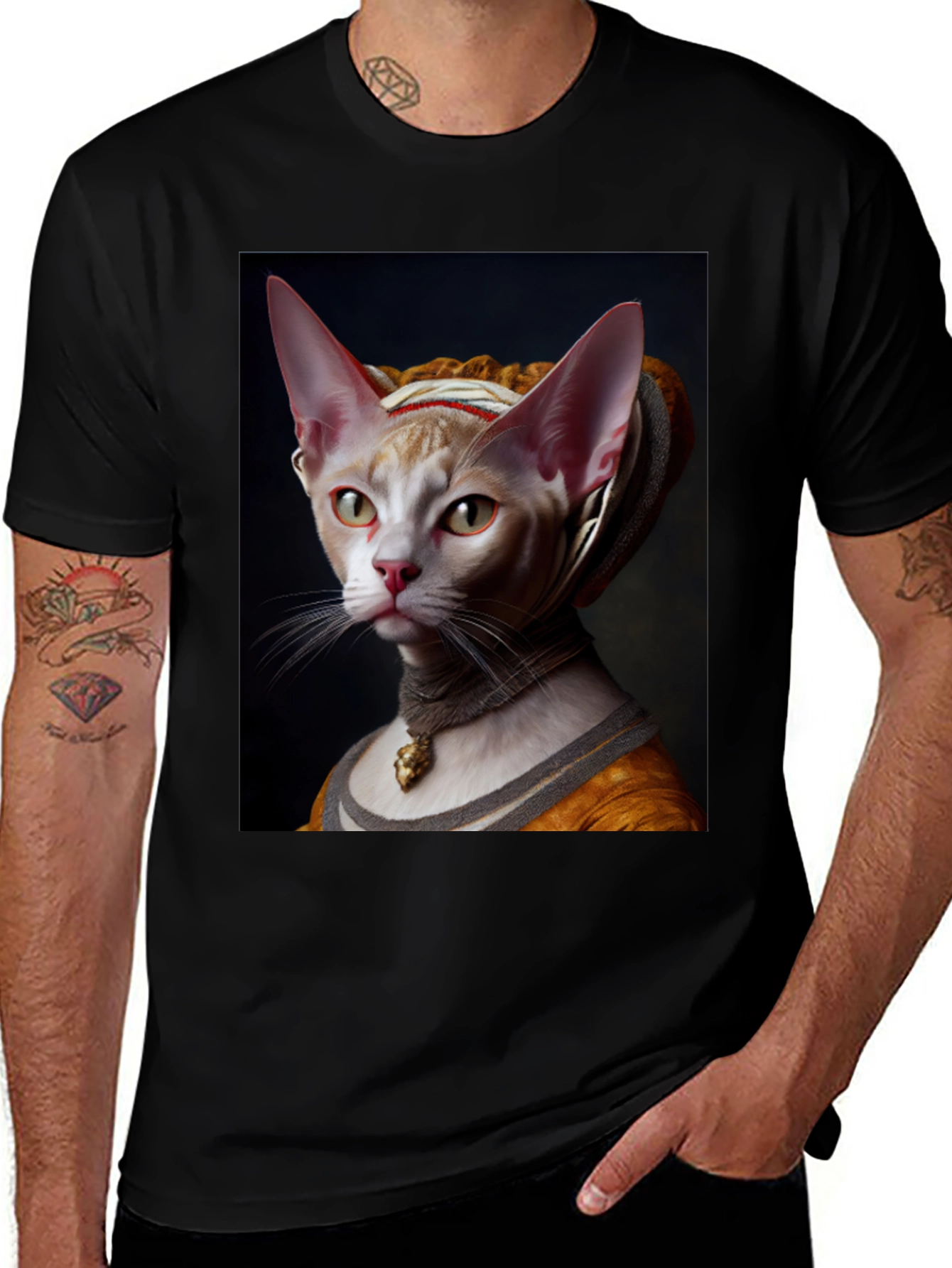 Variant 19 of Cat Woman Portrait T-Shirt