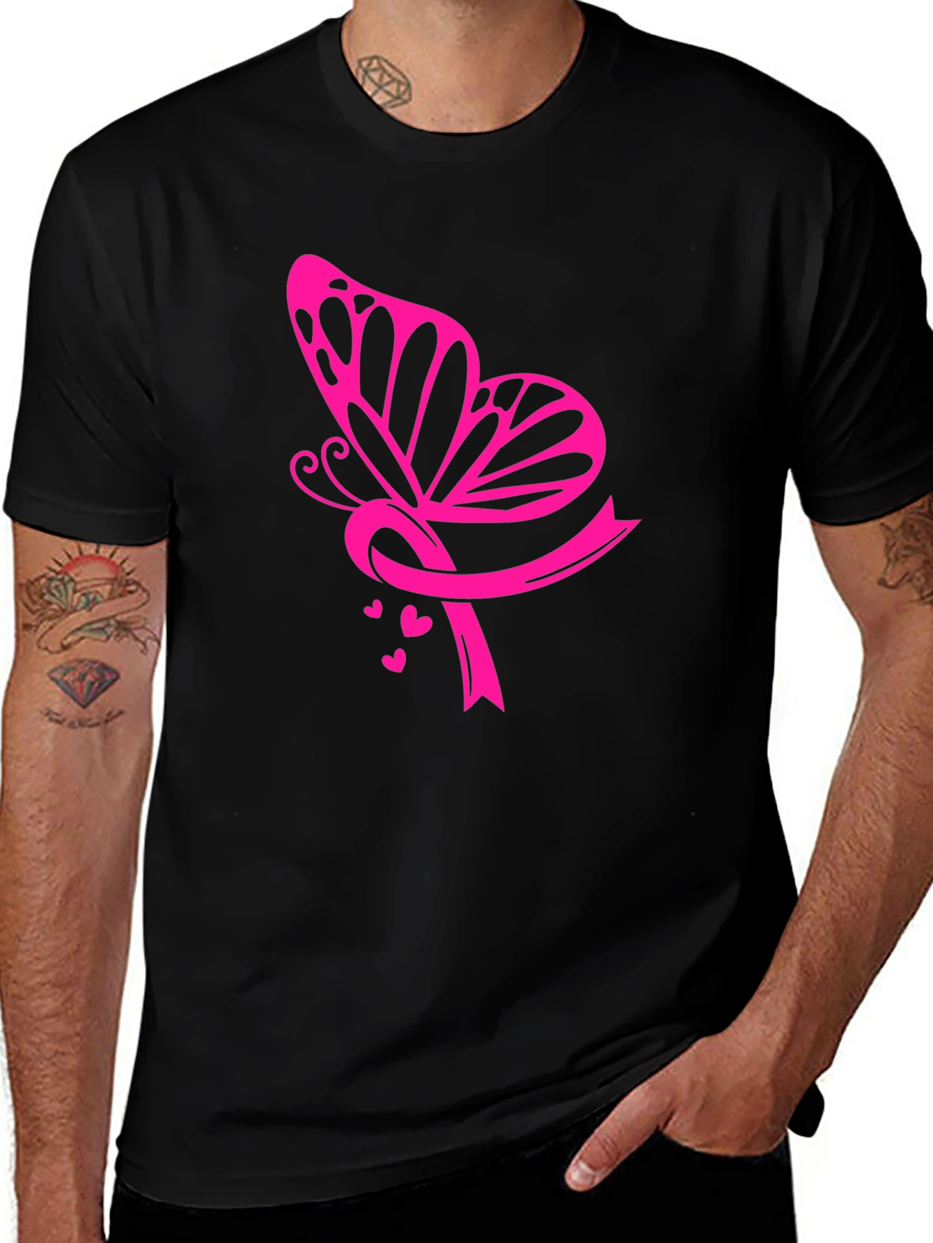 Variant 17 of Butterfly Ribbon Graphic T-Shirt