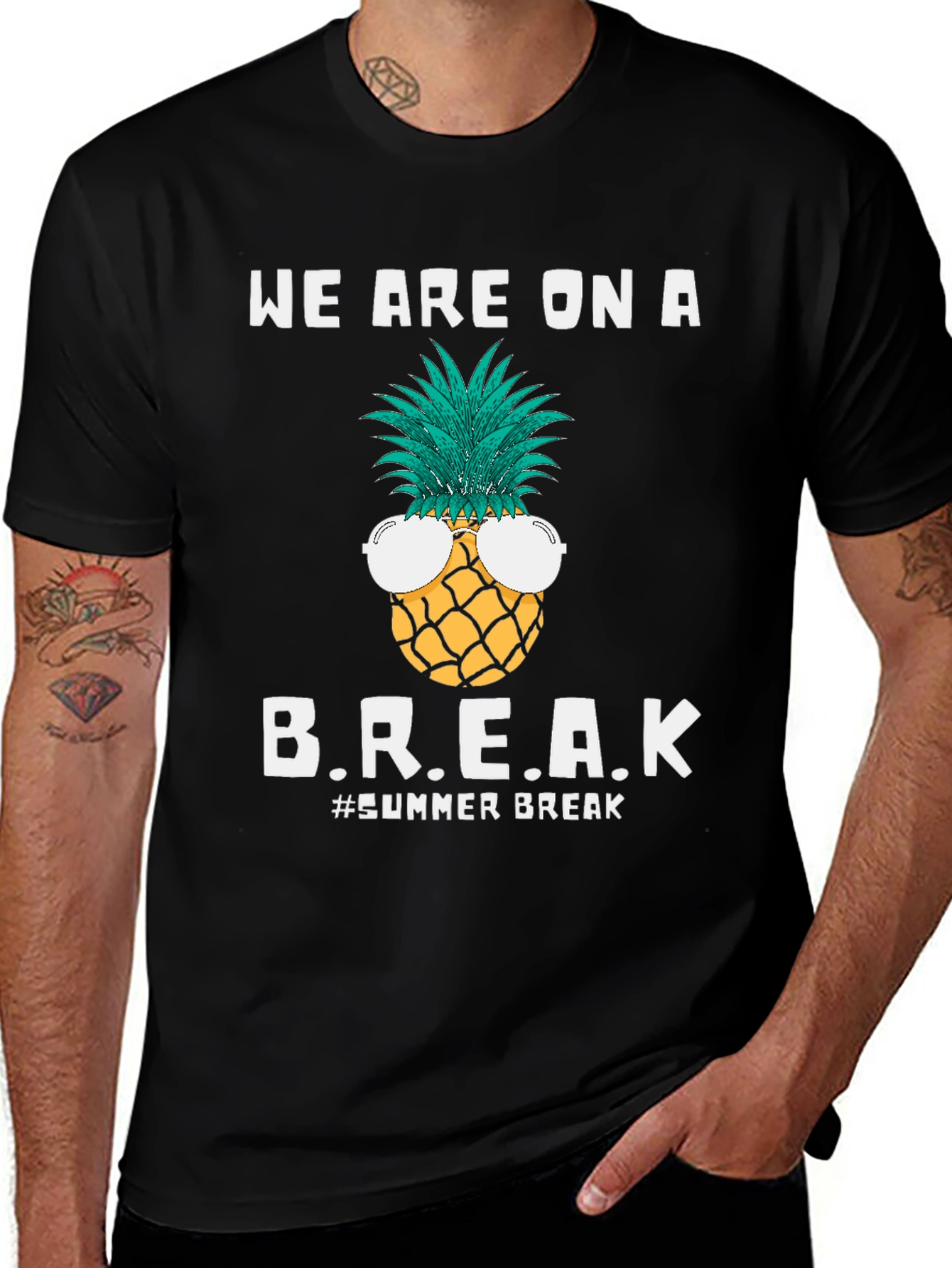 Variant 13 of Summer Break Pineapple Graphic T-Shirt