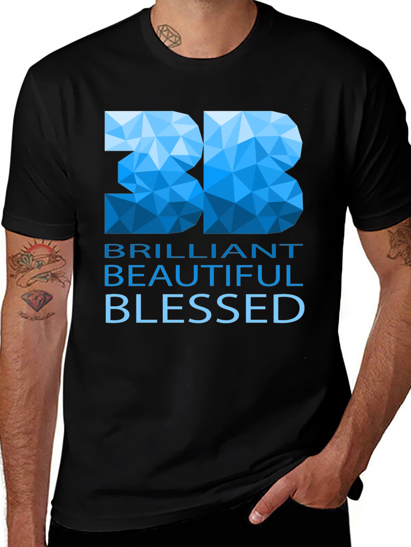 Variant 27 of Brilliant Beautiful Blessed Graphic T-Shirt