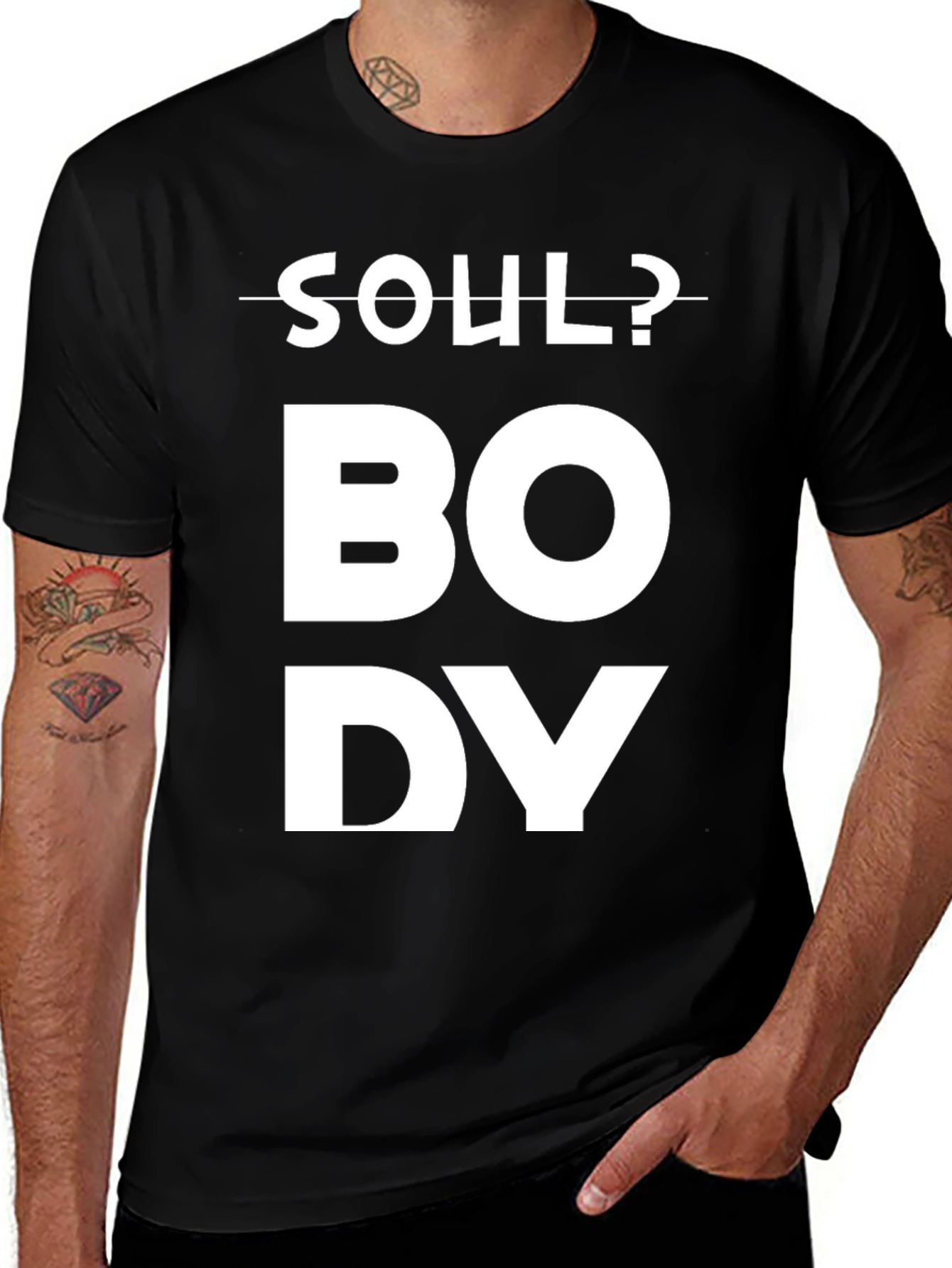 Soul or Body? Graphic Tee - Black Unisex T-Shirt
