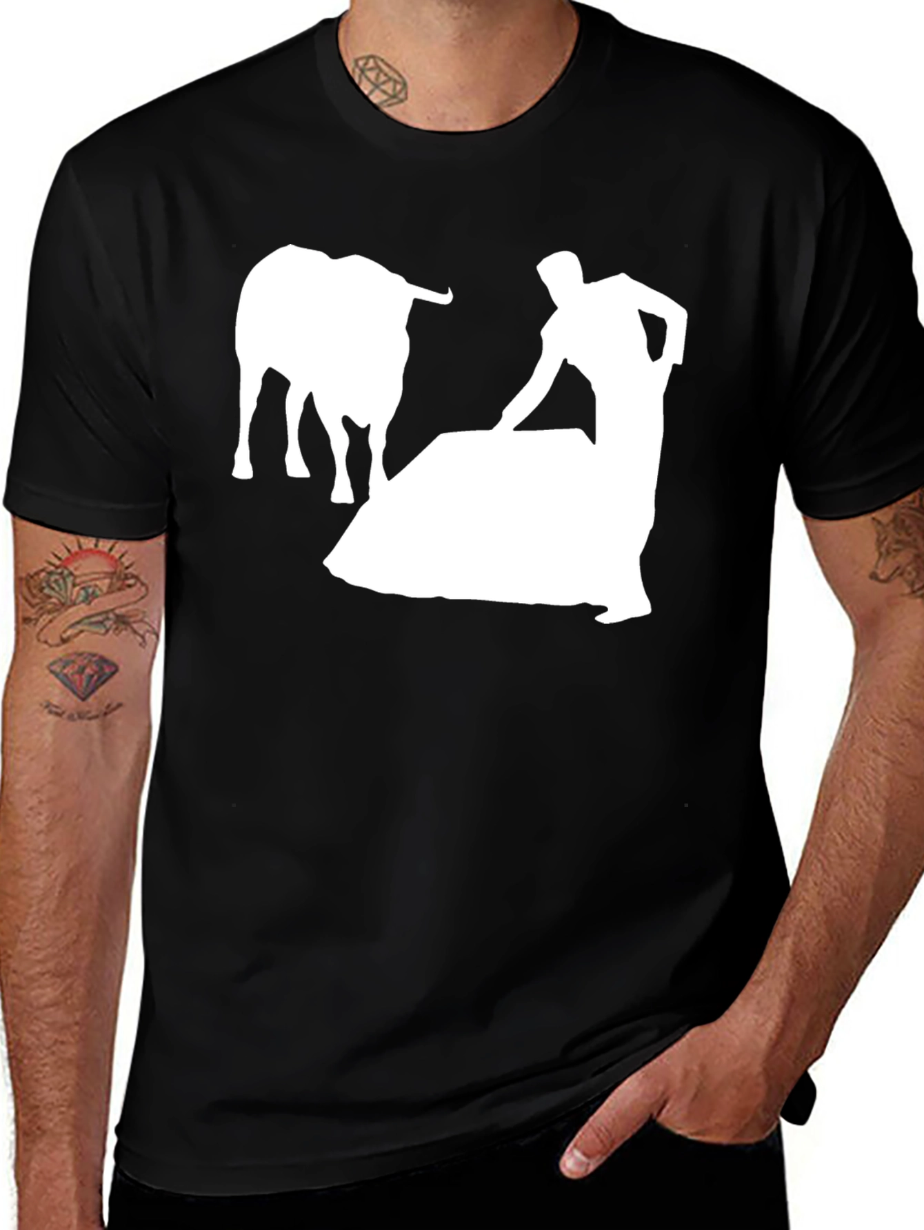 Variant 28 of Bullfight Graphic T-Shirt - Black