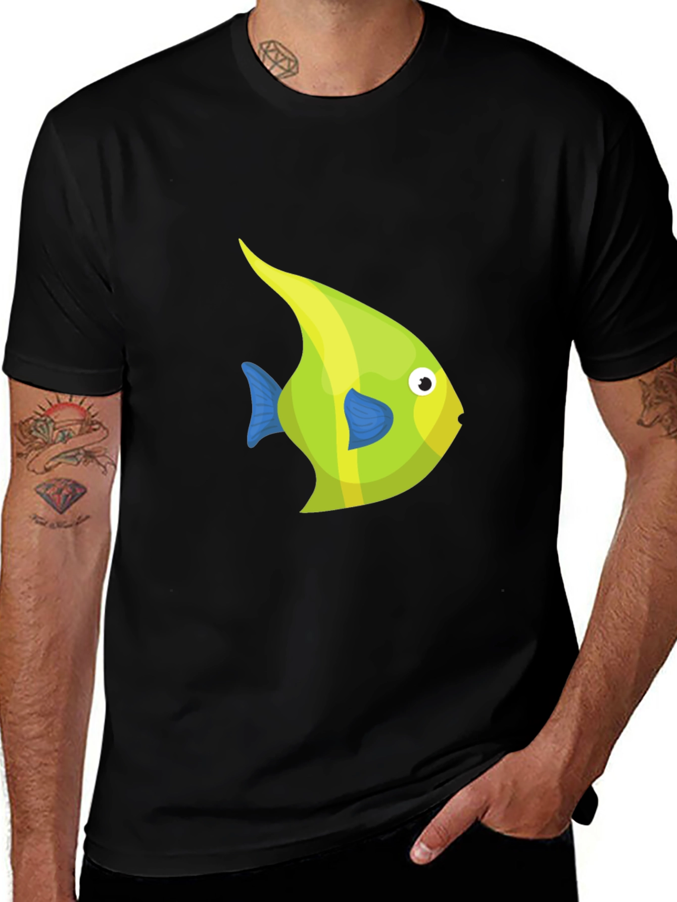 Variant 29 of Angelfish Graphic Black T-Shirt
