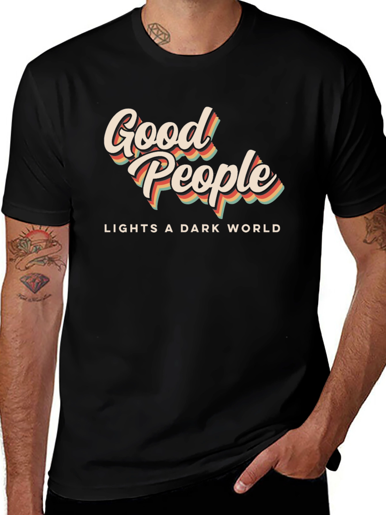 Variant 14 of Good People Lights a Dark World Black T-Shirt