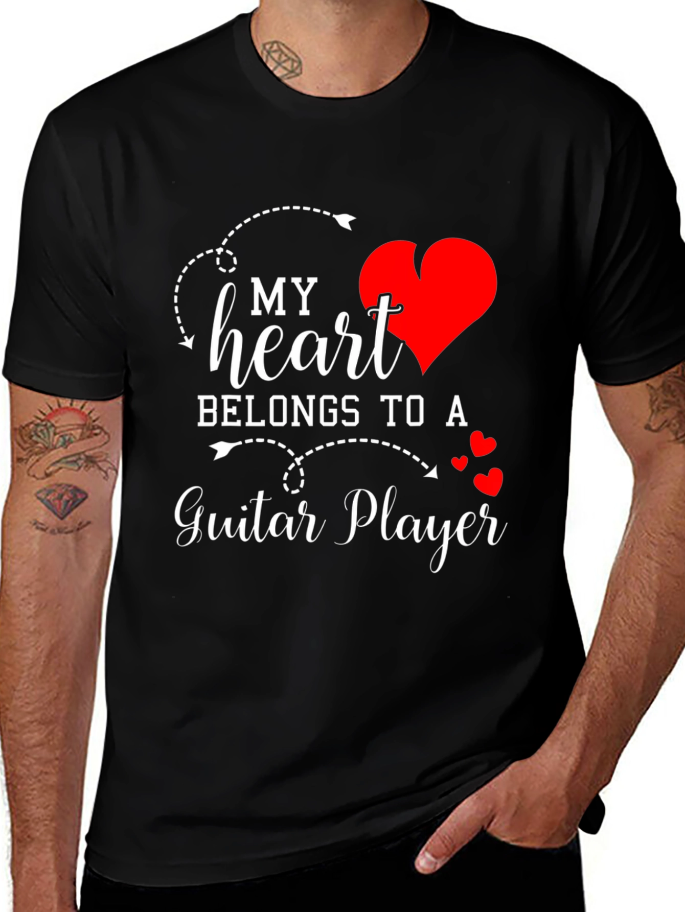 Variant 18 of My Heart Belongs to a Guitar Player T-Shirt