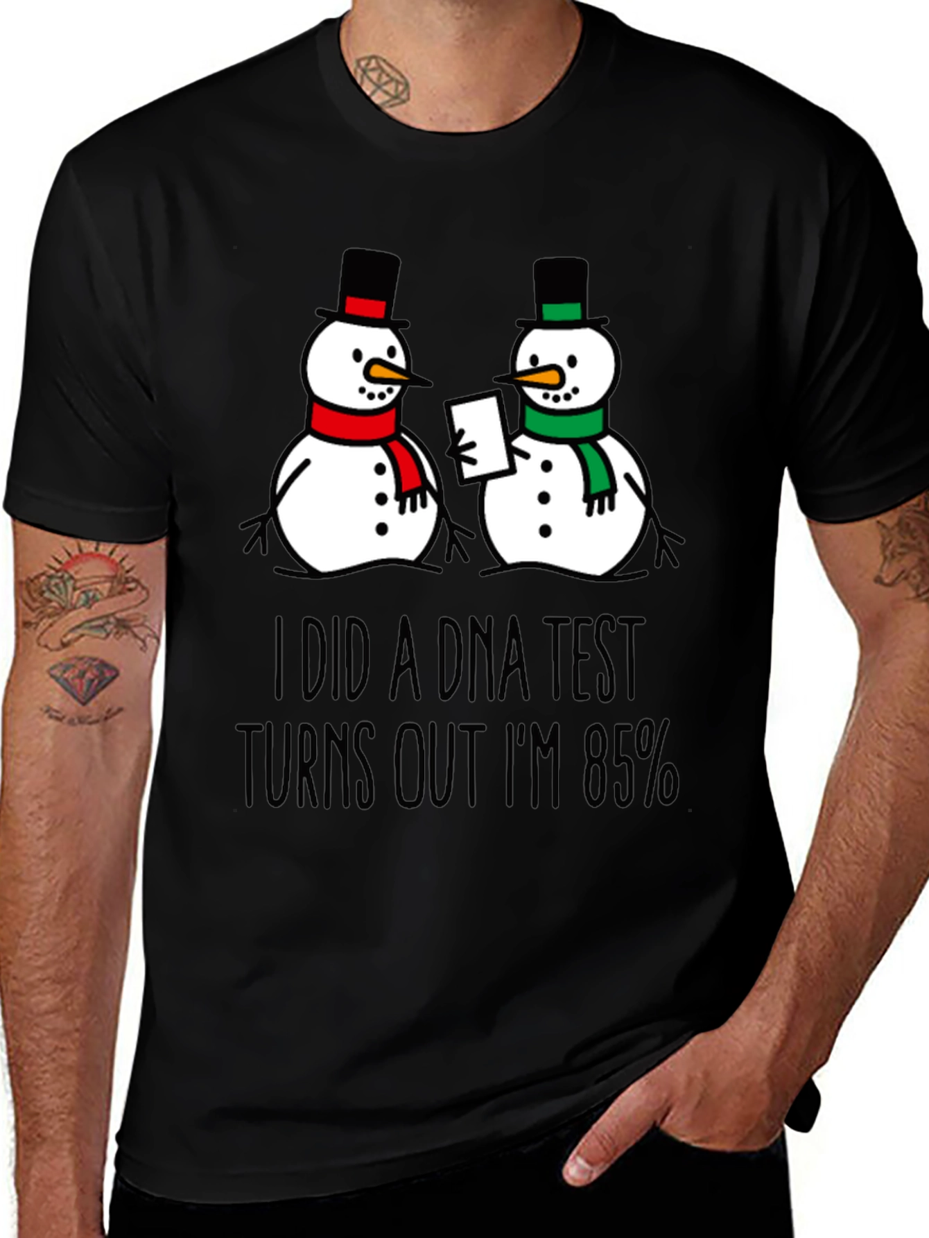Variant 30 of DNA Test Snowman Graphic Tee