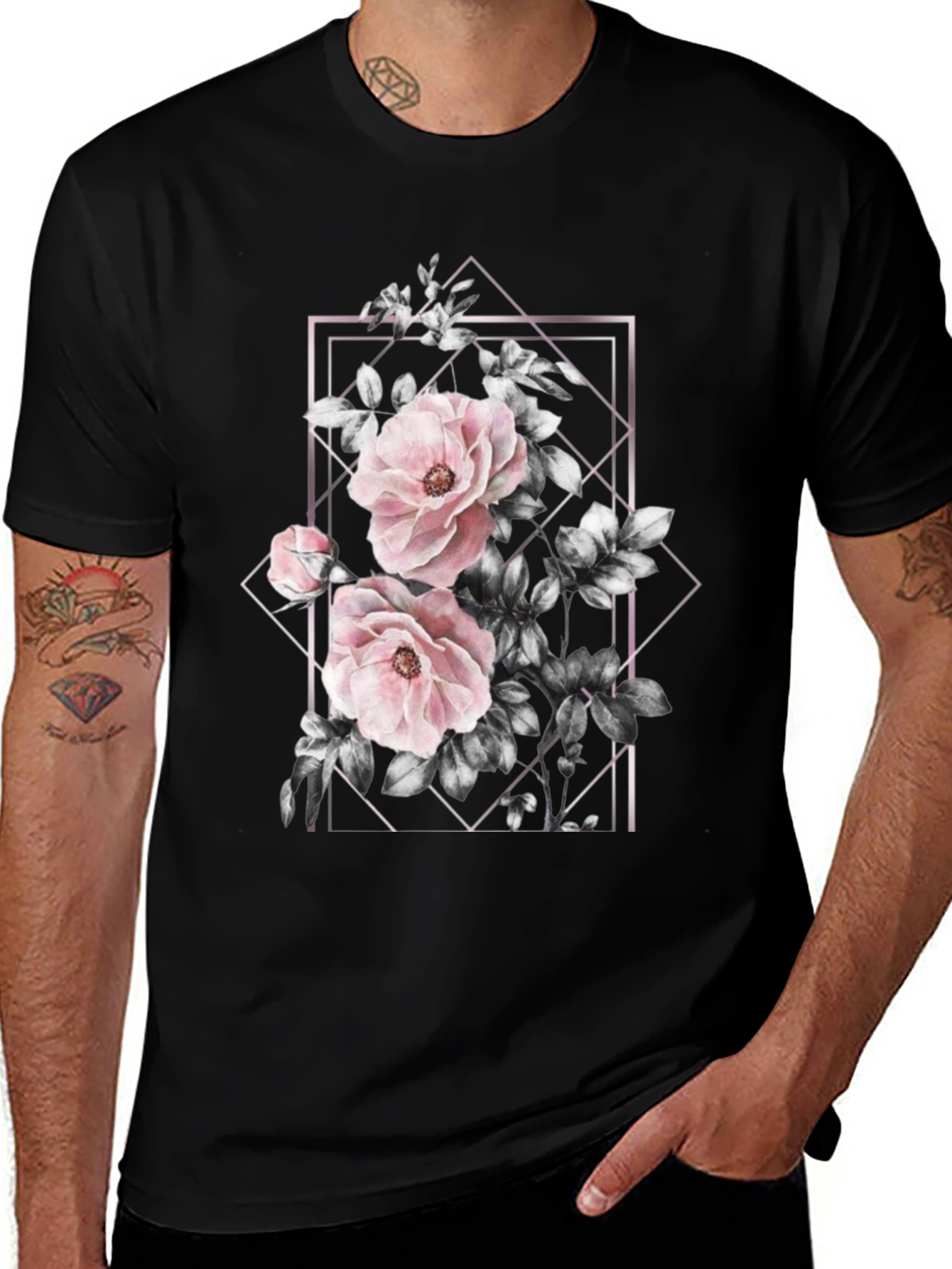 Variant 22 of Floral Geometric Graphic Tee
