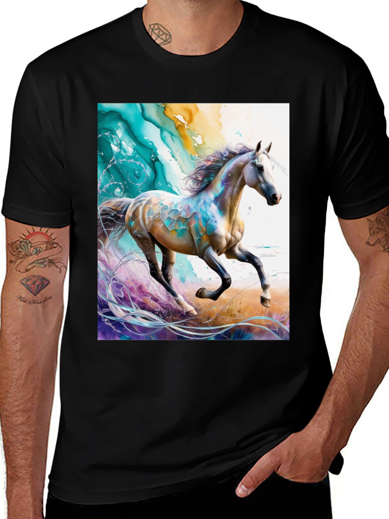 Variant 30 of Majestic Horse Graphic Tee - Unique Art Design
