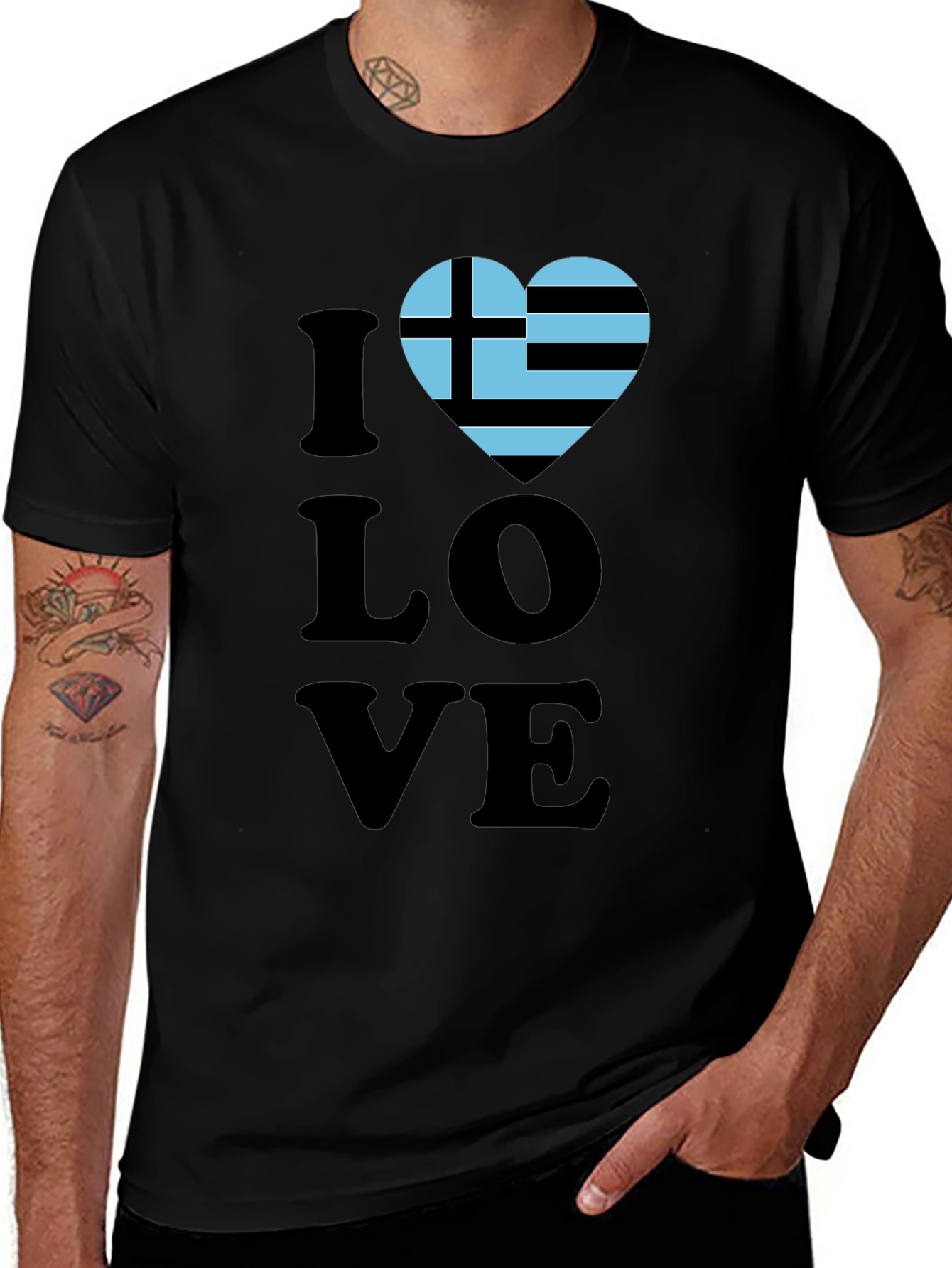 I Love Greece Heart T-Shirt