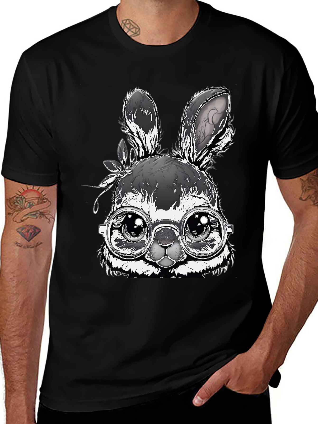 Variant 16 of Bunny with Glasses Graphic Tee